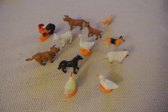Montessori Common Farm Animals 3 Part Cards with Miniatures