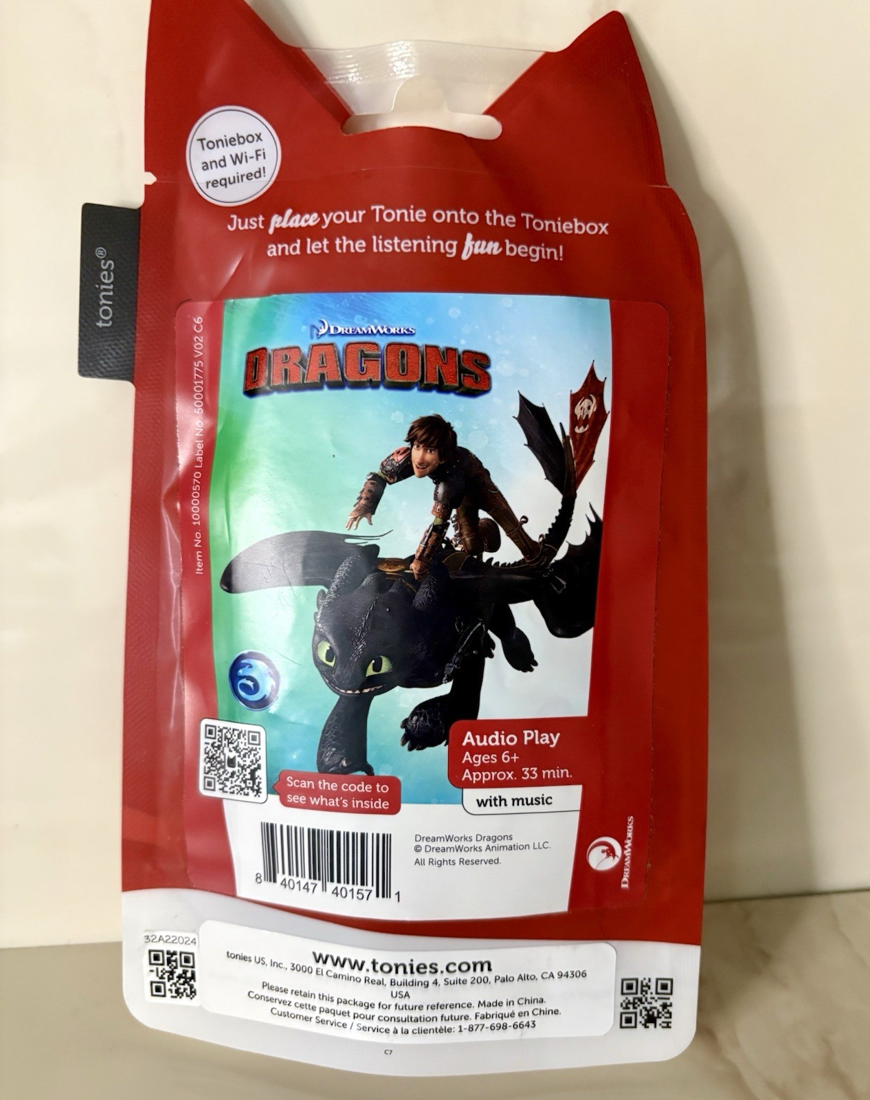 Tonies Audio Character For Toniebox How to Train Your Dragon New