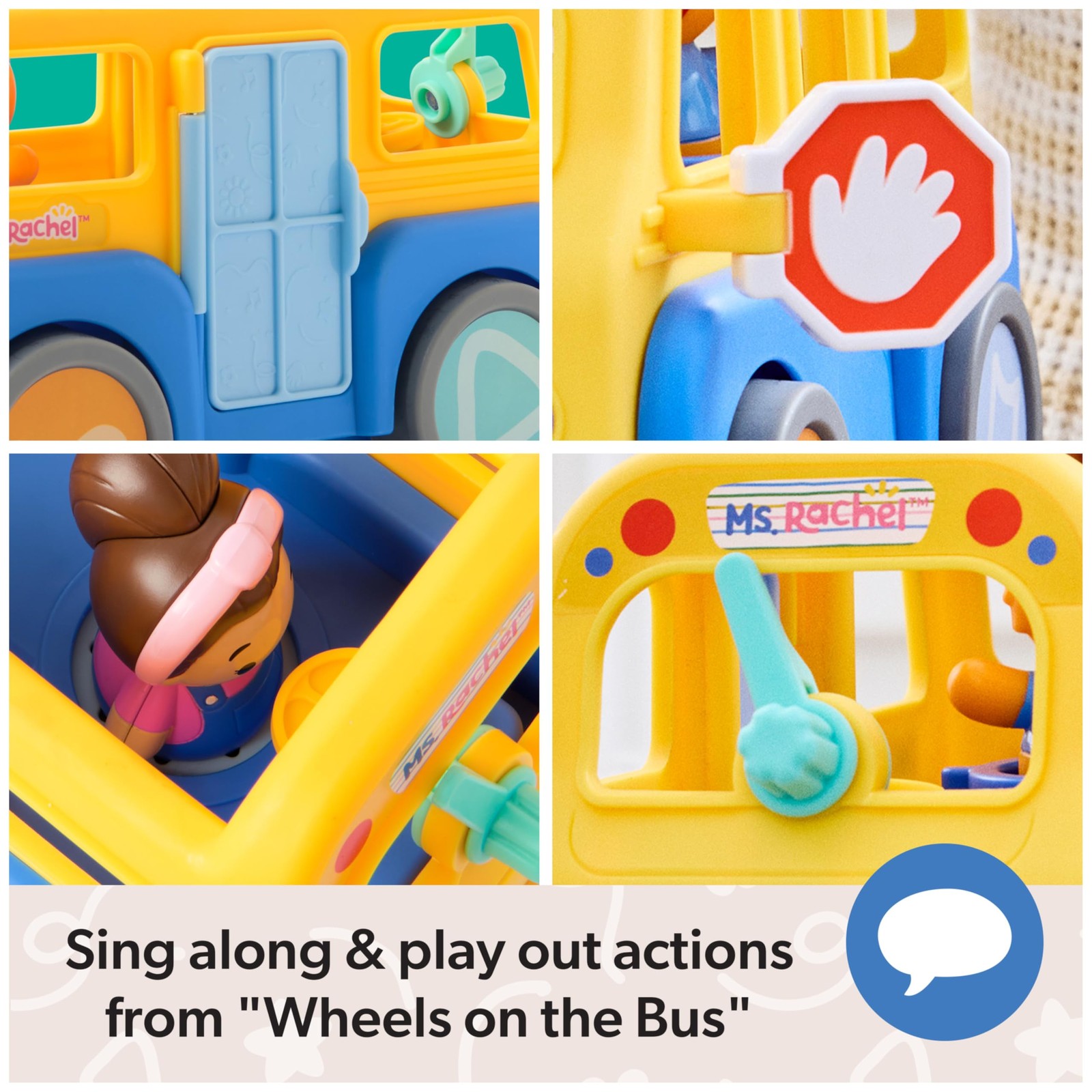 Ms. Rachel Official My First Learning Electronic School Bus 1, Multicolor