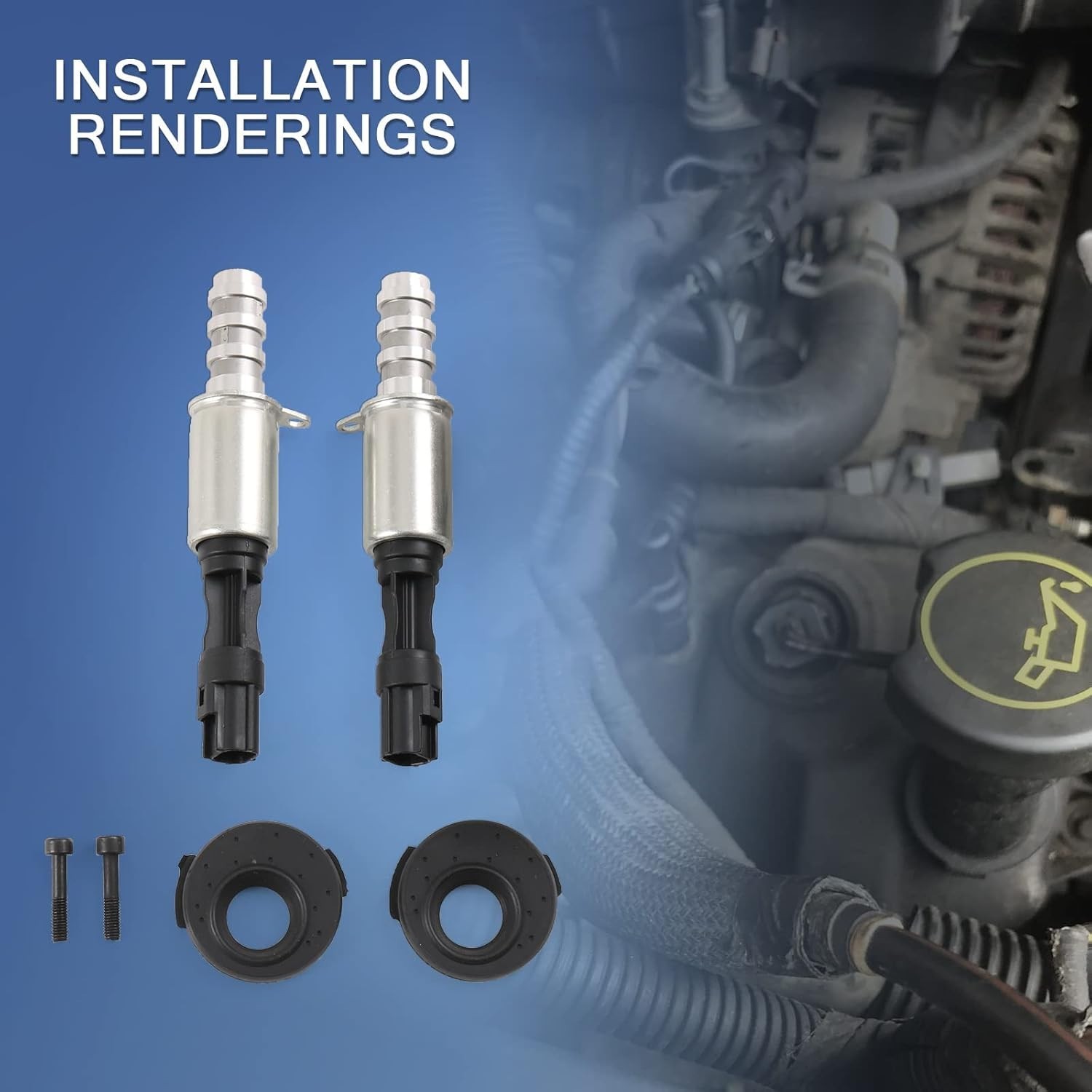 Variable Camshaft Timing Solenoid Kit VCT Compatible with Ford, Mercury & Lincol