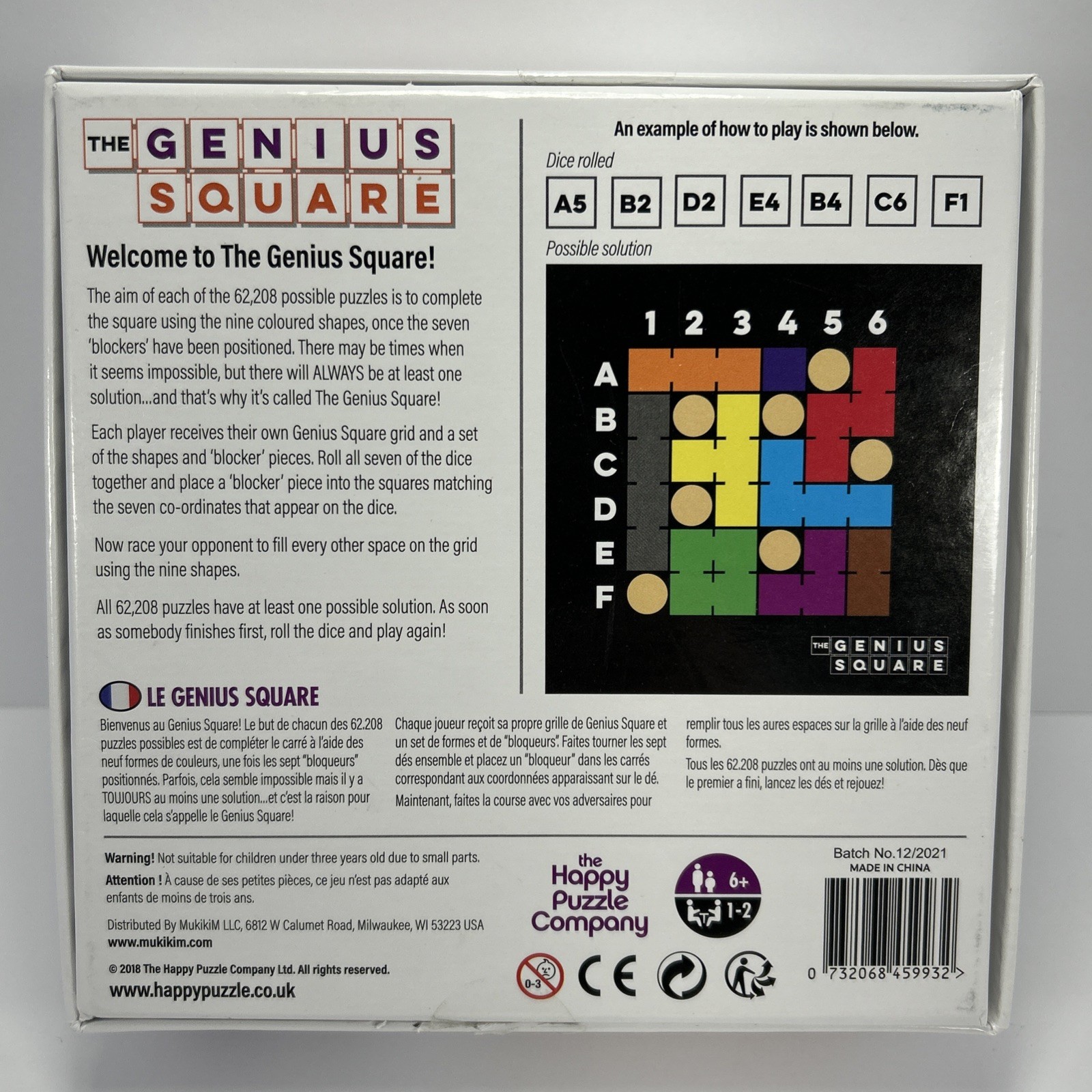 THE GENIUS SQUARE Stem Race Game Complete – 2018 Happy Puzzle Co.