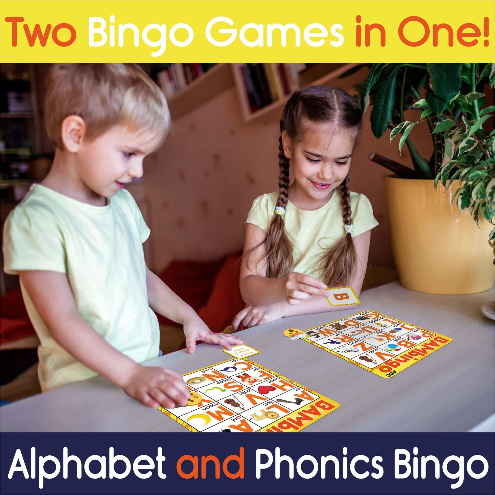 Alphabet and Phonics Bingo – ABC Learning Letter Recognition and CVC Words wi…