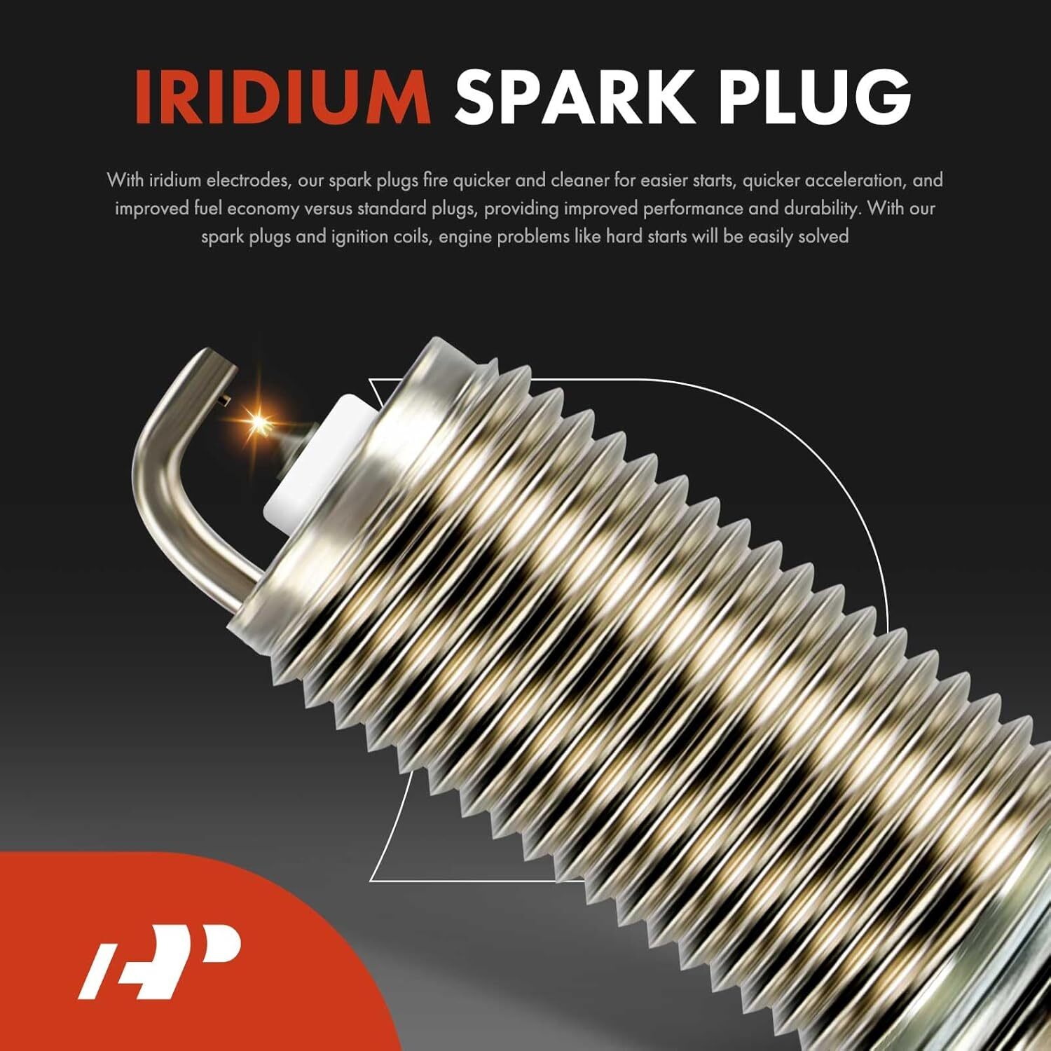 Set of 4 Ignition Coil Pack & Iridium Spark Plugs Compatible w/ Kia Soul APM