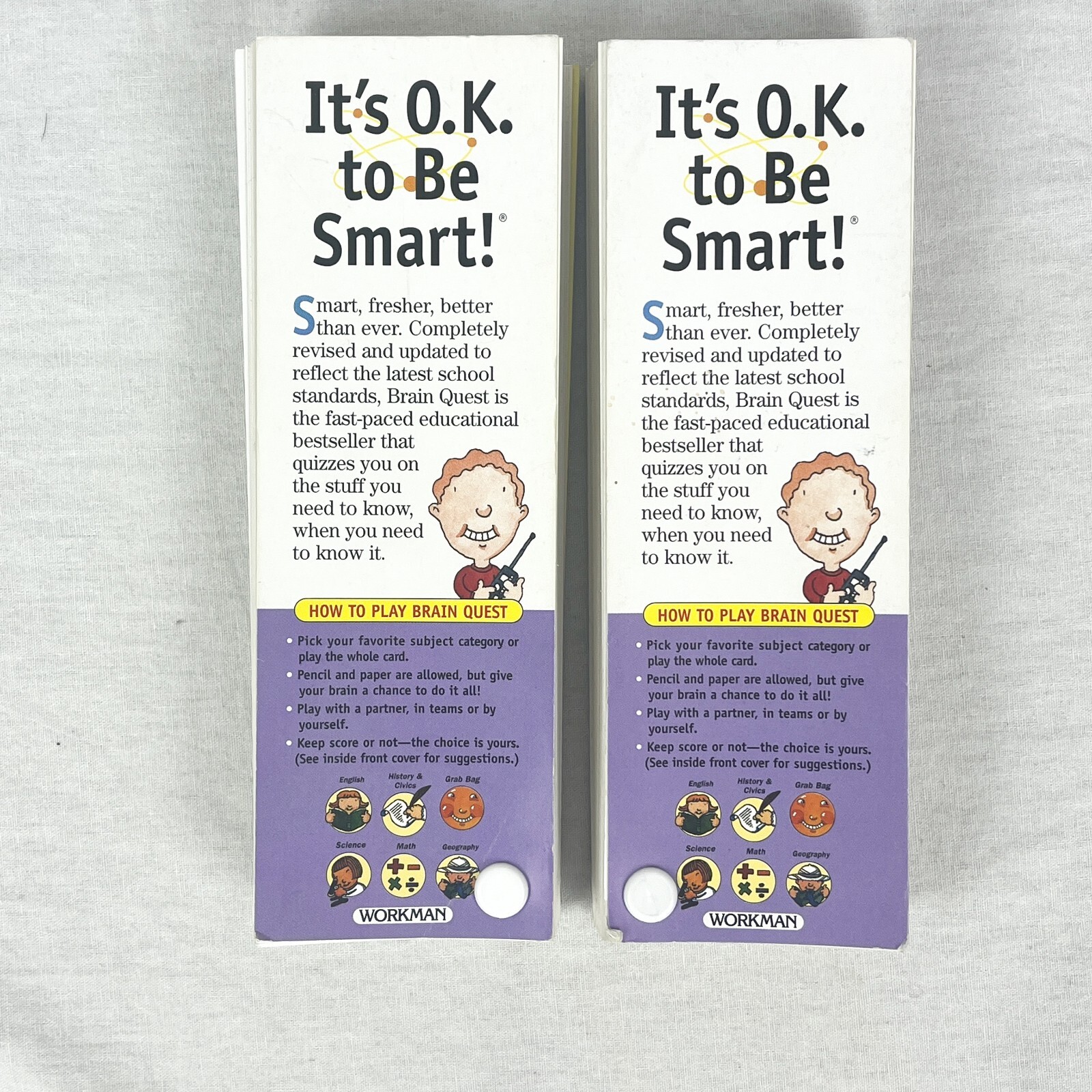 2005 Brain Quest Grade 5 Questions/Answers Revised 3rd Edition Decks 1 & 2 Used