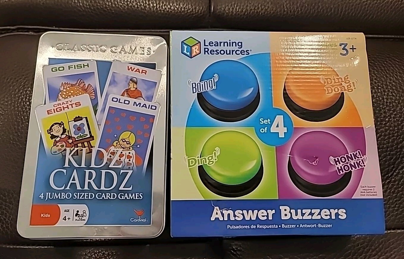 Learning Resources Answer Buzzers, and Kid’s cards games