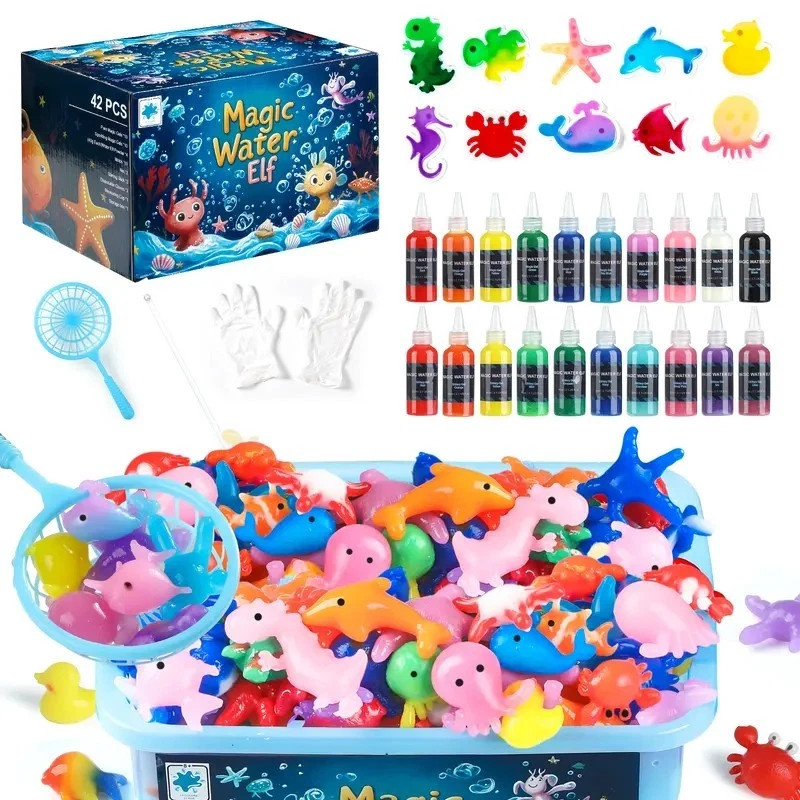 Magic Water Elf Create Your Own Magical Water Pets Kit 10 Colors 23 PCS STEM Toy