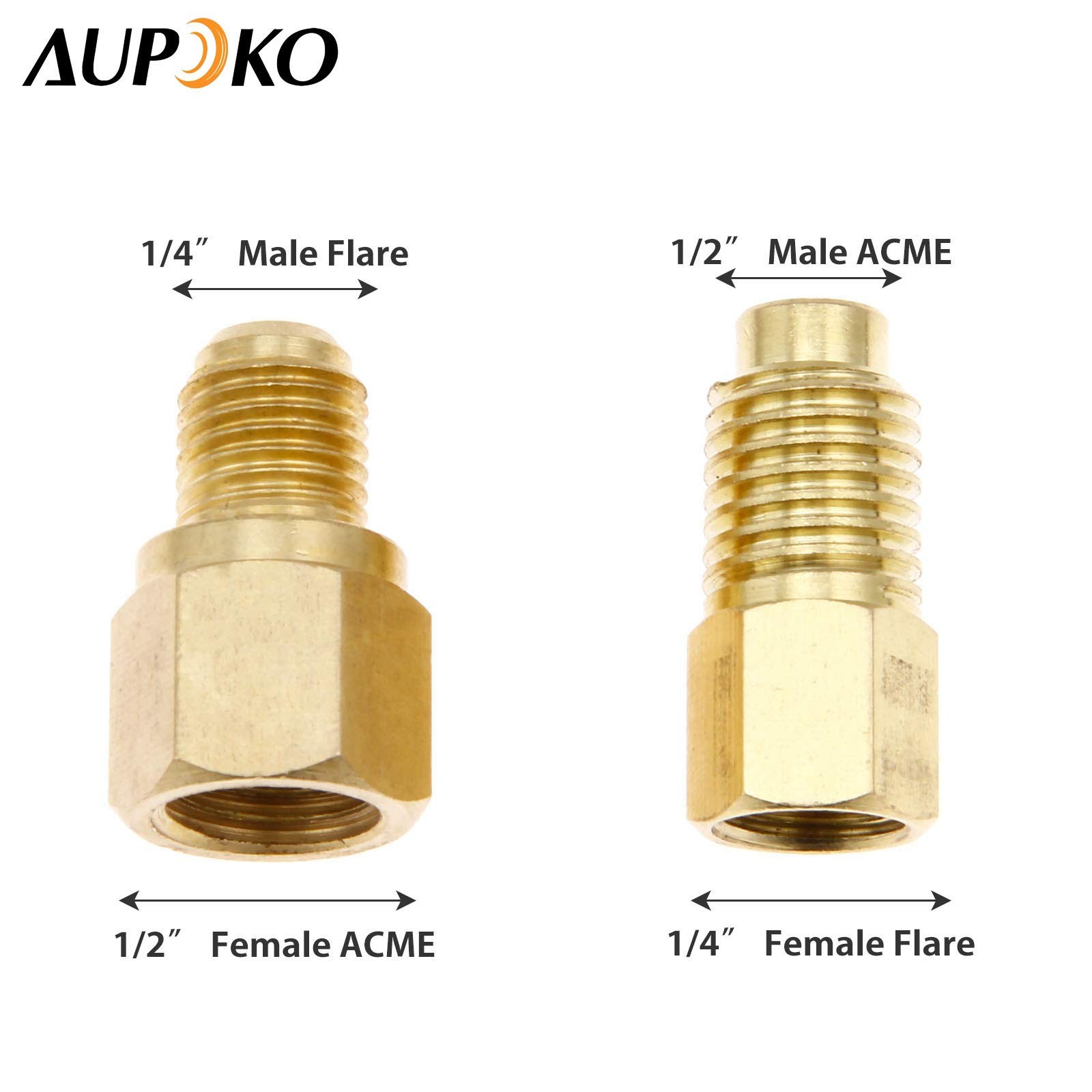 Aupoko R12 R22 to R134a Adapters, R134A Refrigerant Tank/Vacuum Pump Port Connec