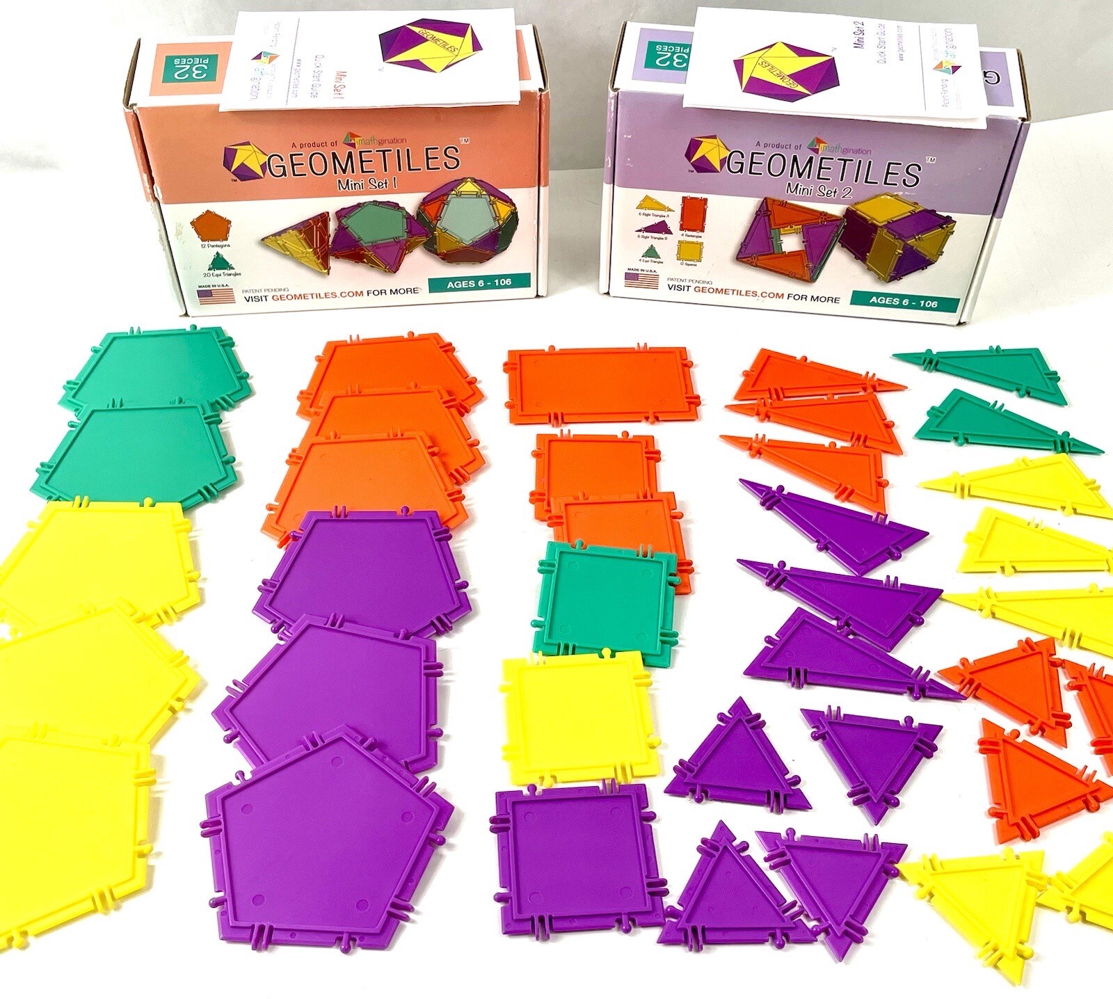 Geometiles 3D Building Tiles for Learning Math Lot Of 40 Tiles Online Activities
