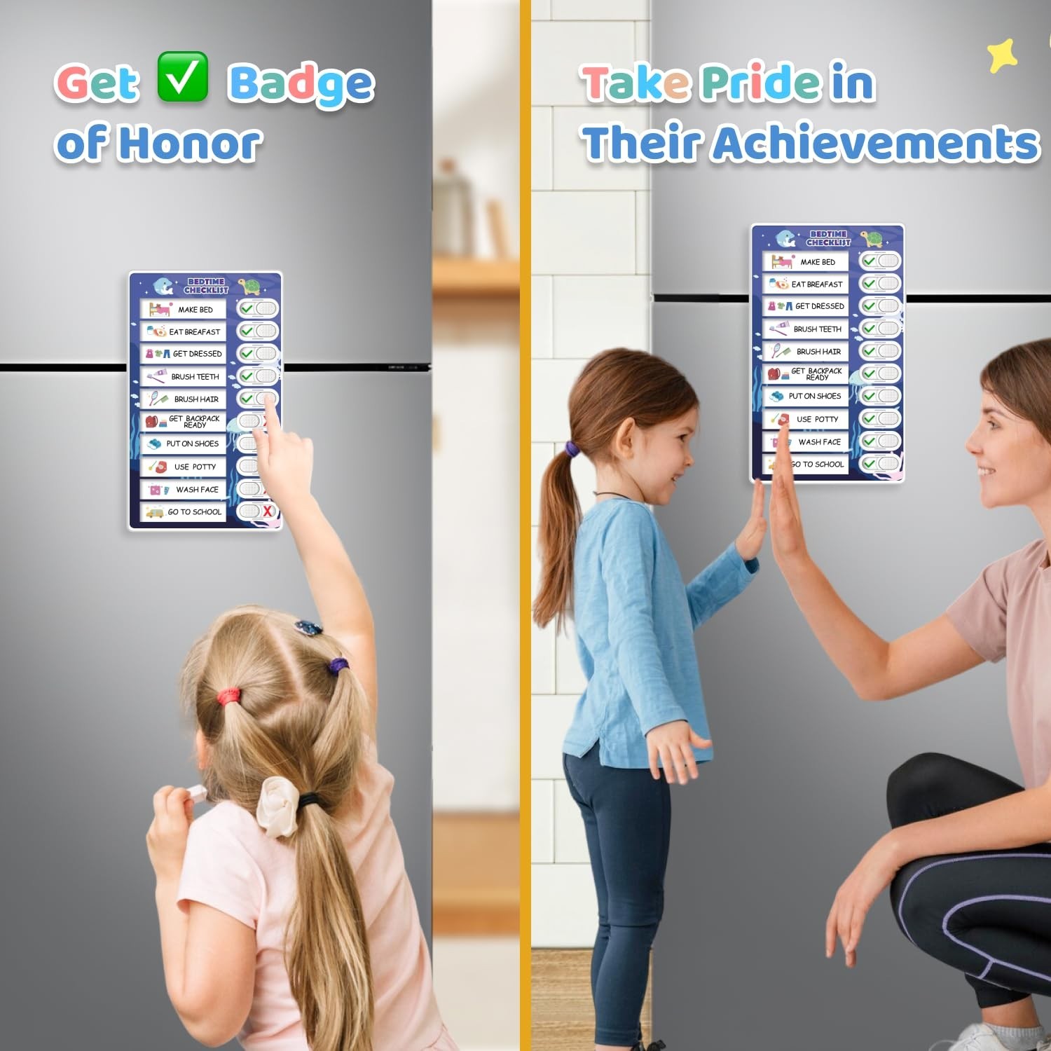 3-in-1 Kids Routine Chart – Magnetic Chore & Visual Schedule Board for Toddlers