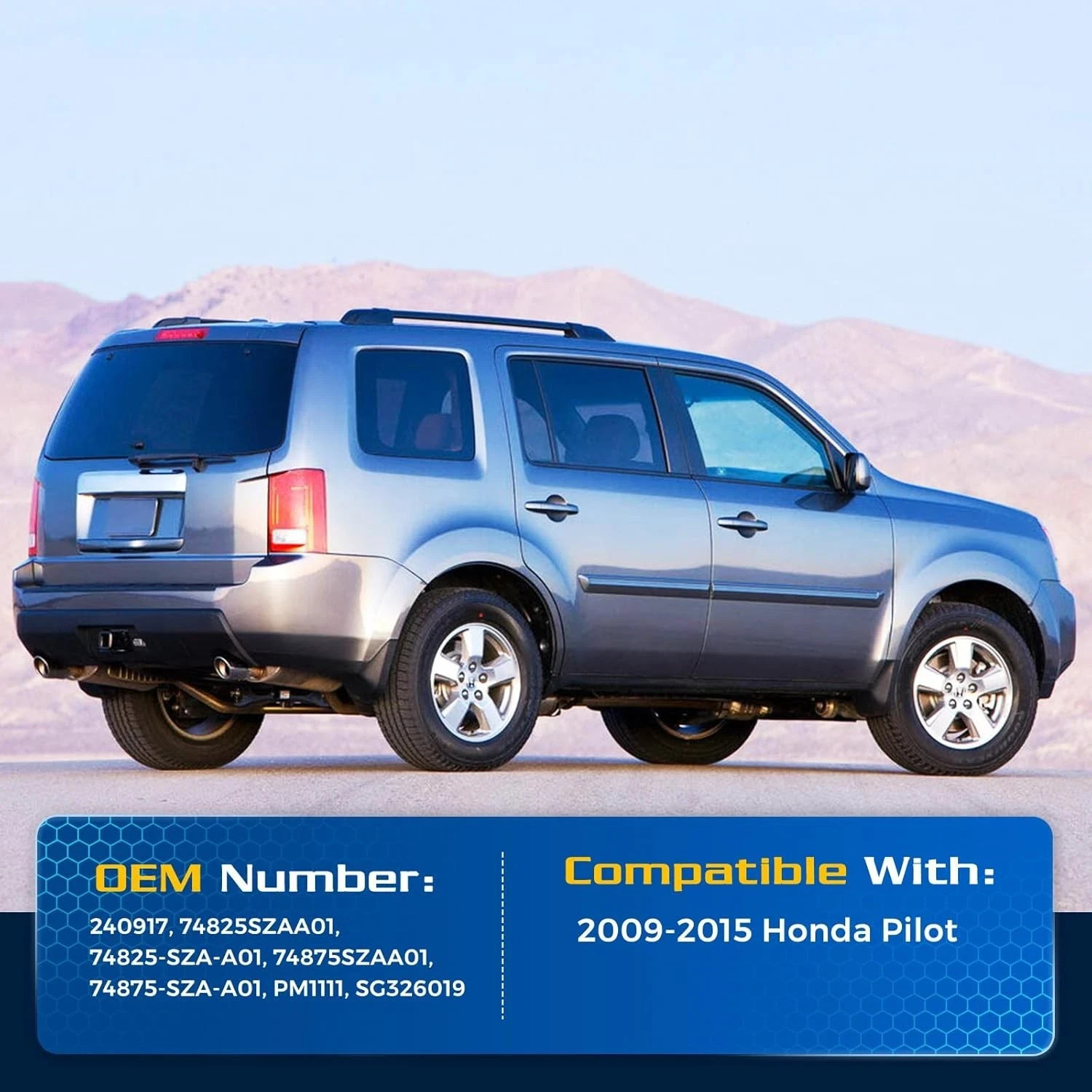 ARANA Rear Window Struts for Honda Pilot 2009-2015, Rear Glass Window..