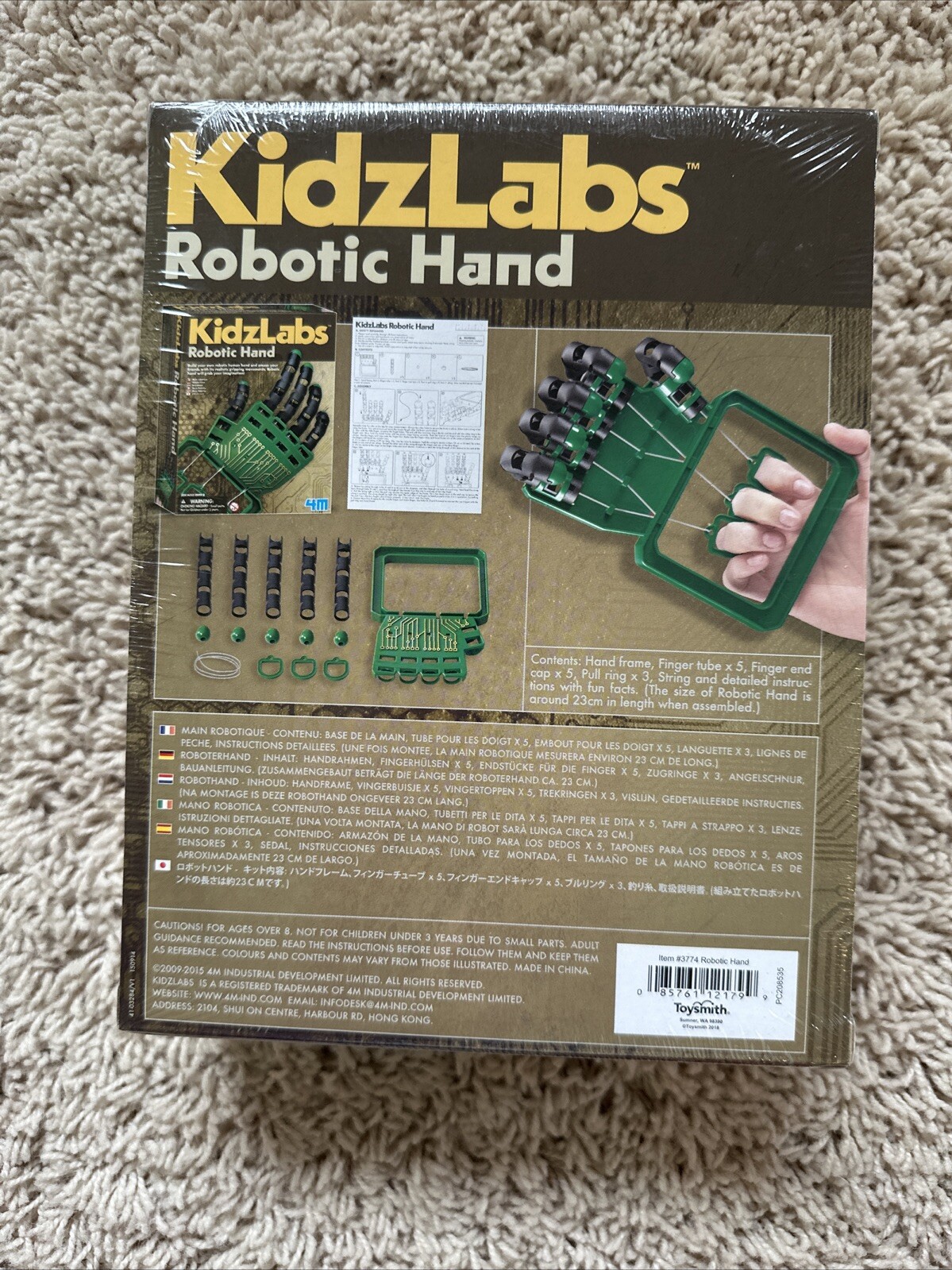 NEW KIDZ LABS, ROBOTIC HAND Science Kit 3774 NIB Sealed w/ light dust