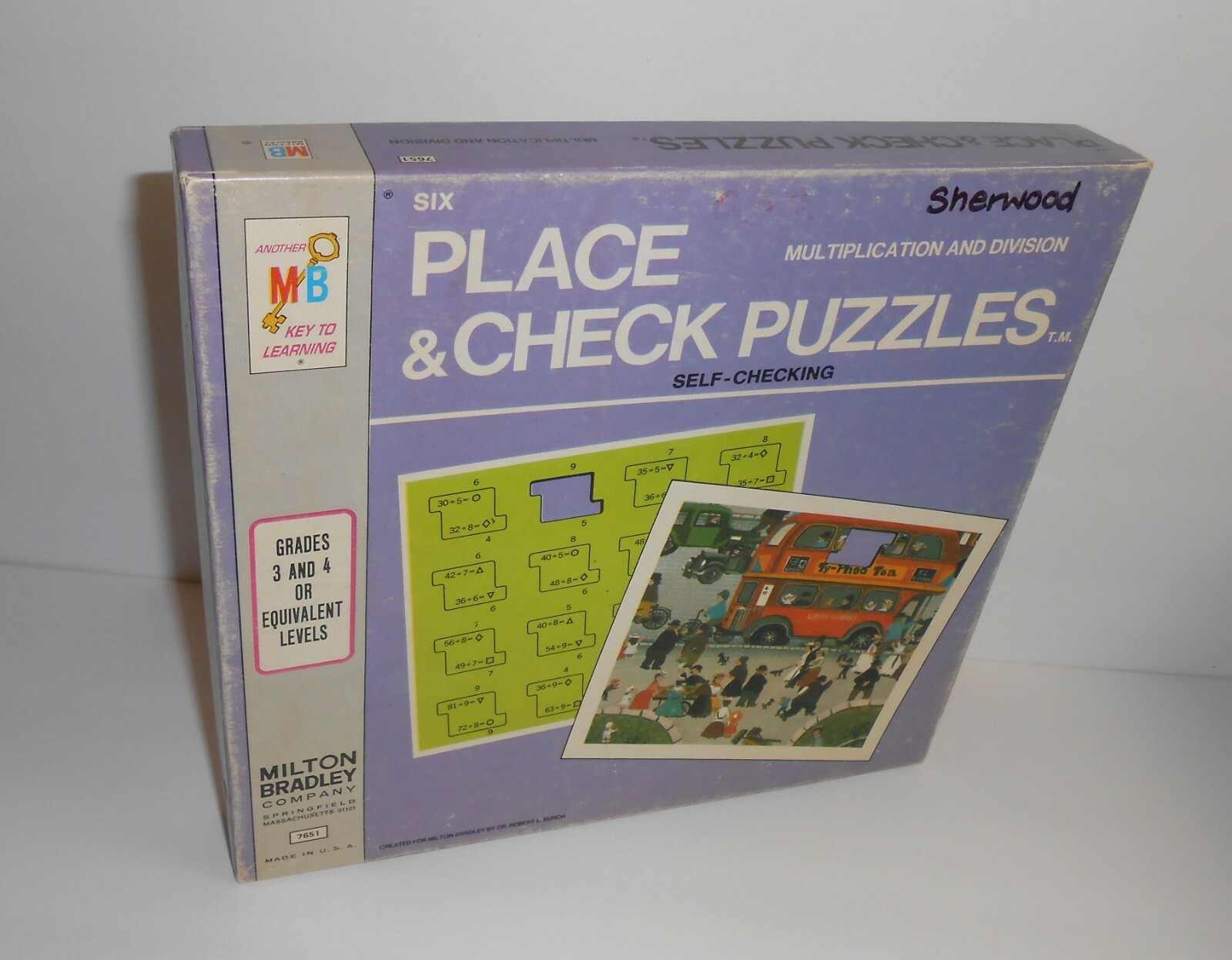 Vintage 1974 Milton Bradley SIX PLACE & CHECK PUZZLES for Math – Never Used