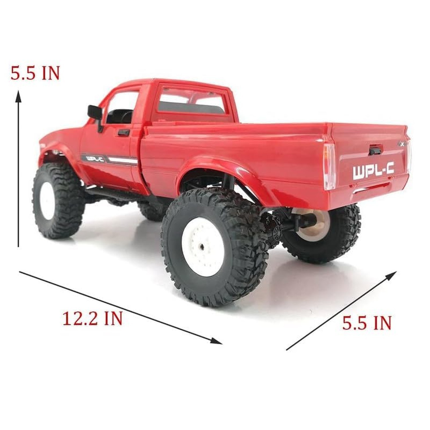 YIKESHU RC Rock Crawler WPL C24 RC Truck 4×4 1/16 RC Crawler Off Road All Ter…
