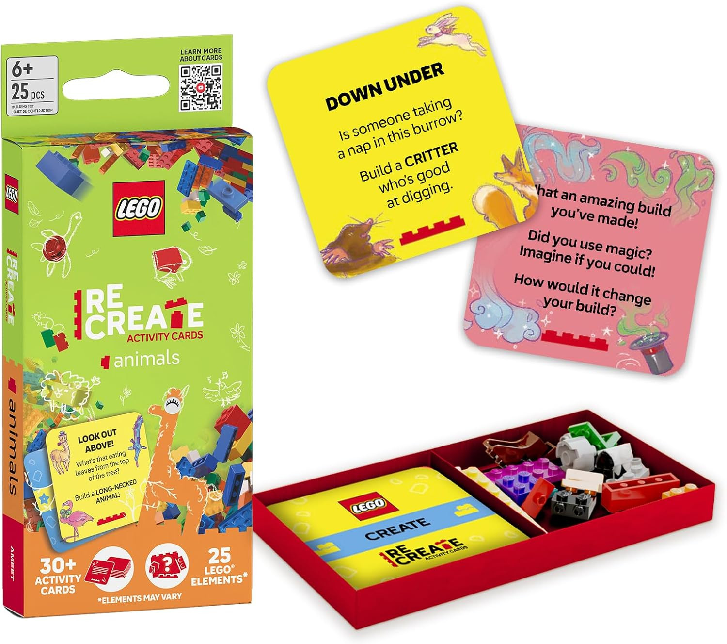 LEGO Recreate Activity Cards – Animals | Creative Building Game with 30+ Activit