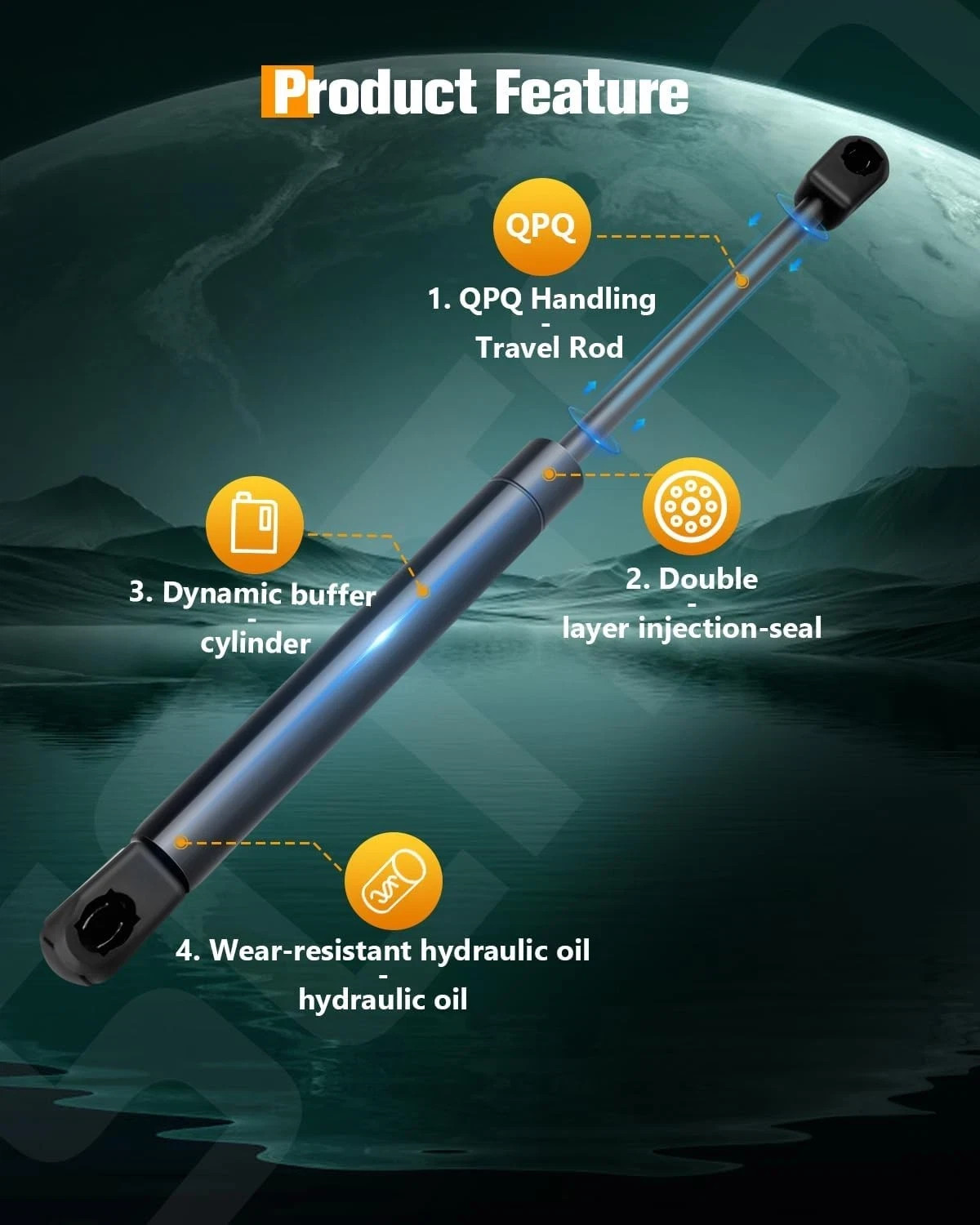SCITOO Trunk Lift Supports Replacement Struts Gas Springs Shocks Fit for Hyundai