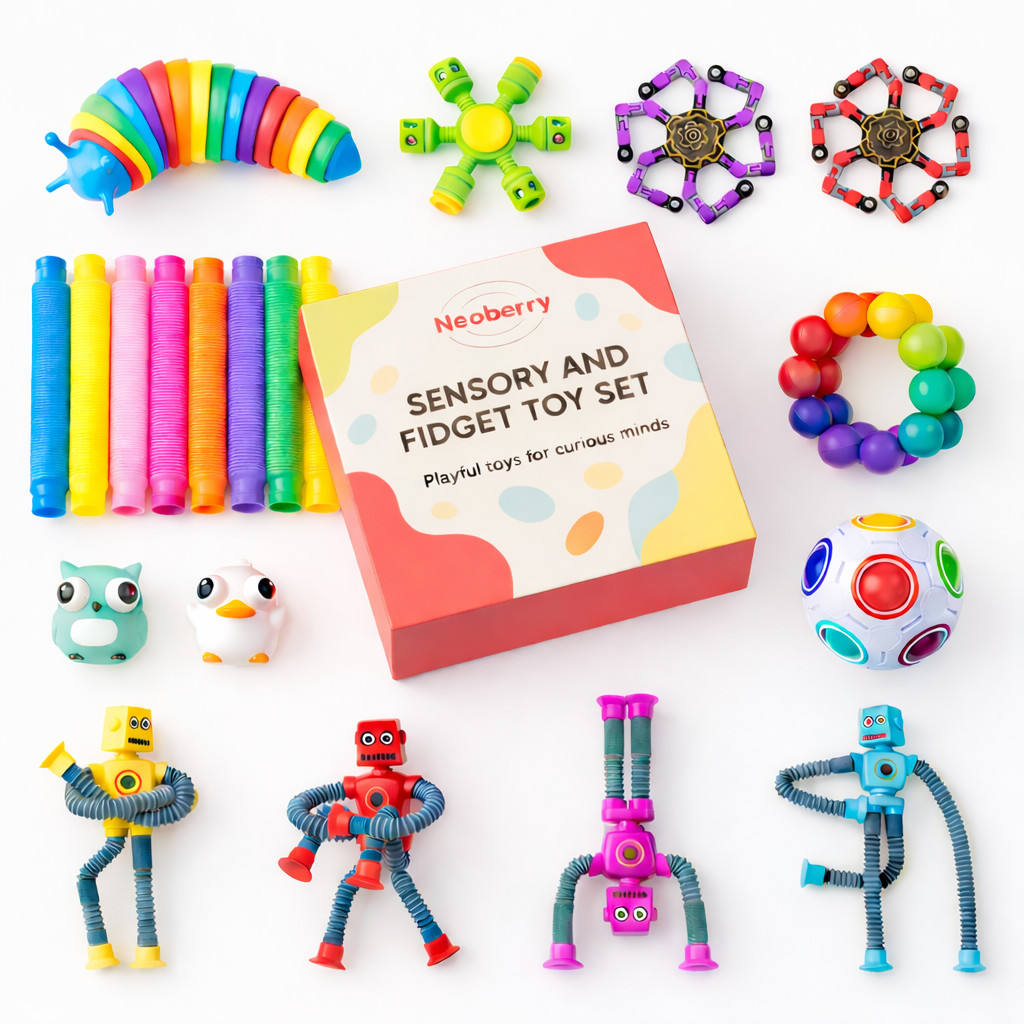 Sensory and Fidget Toy Set for Kids – 20-Piece Colorful Fidget & Sensory Toys