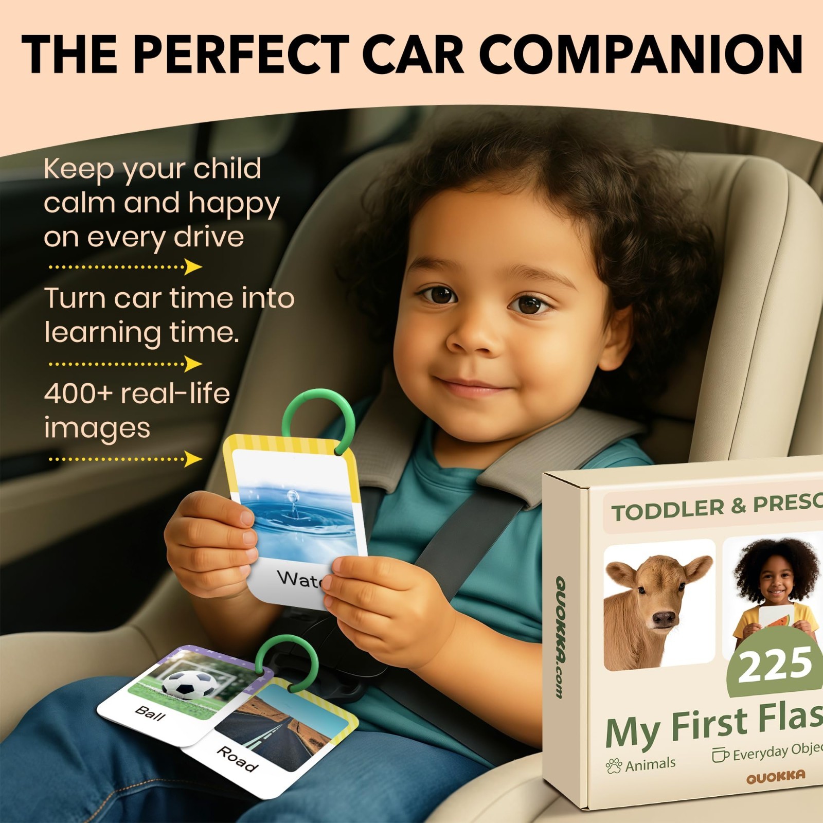 Montessori Flash Cards for Toddlers 1-3 | 225 Realistic Learning Cards – Alphabe