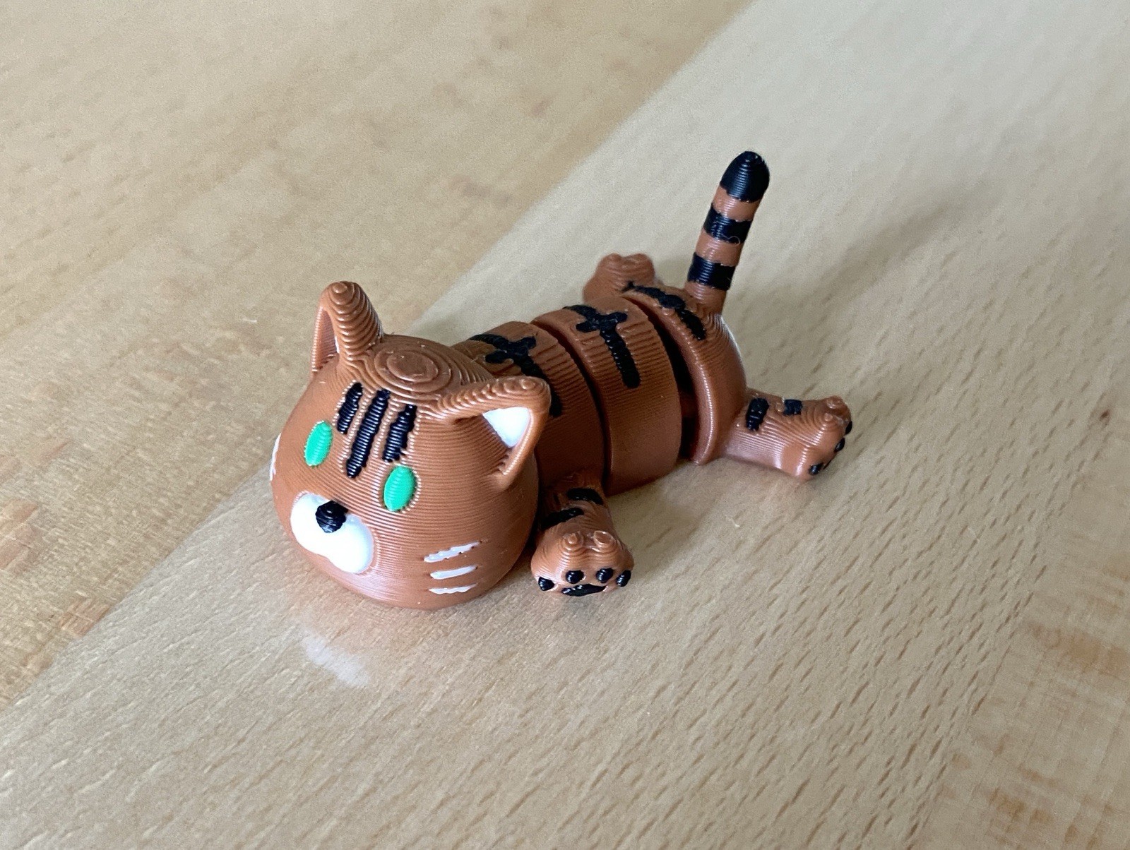 Cat Flexi Articulated Animal – Cute Kitten Flexi Tiny 3D Printed Fidget Toy Gift