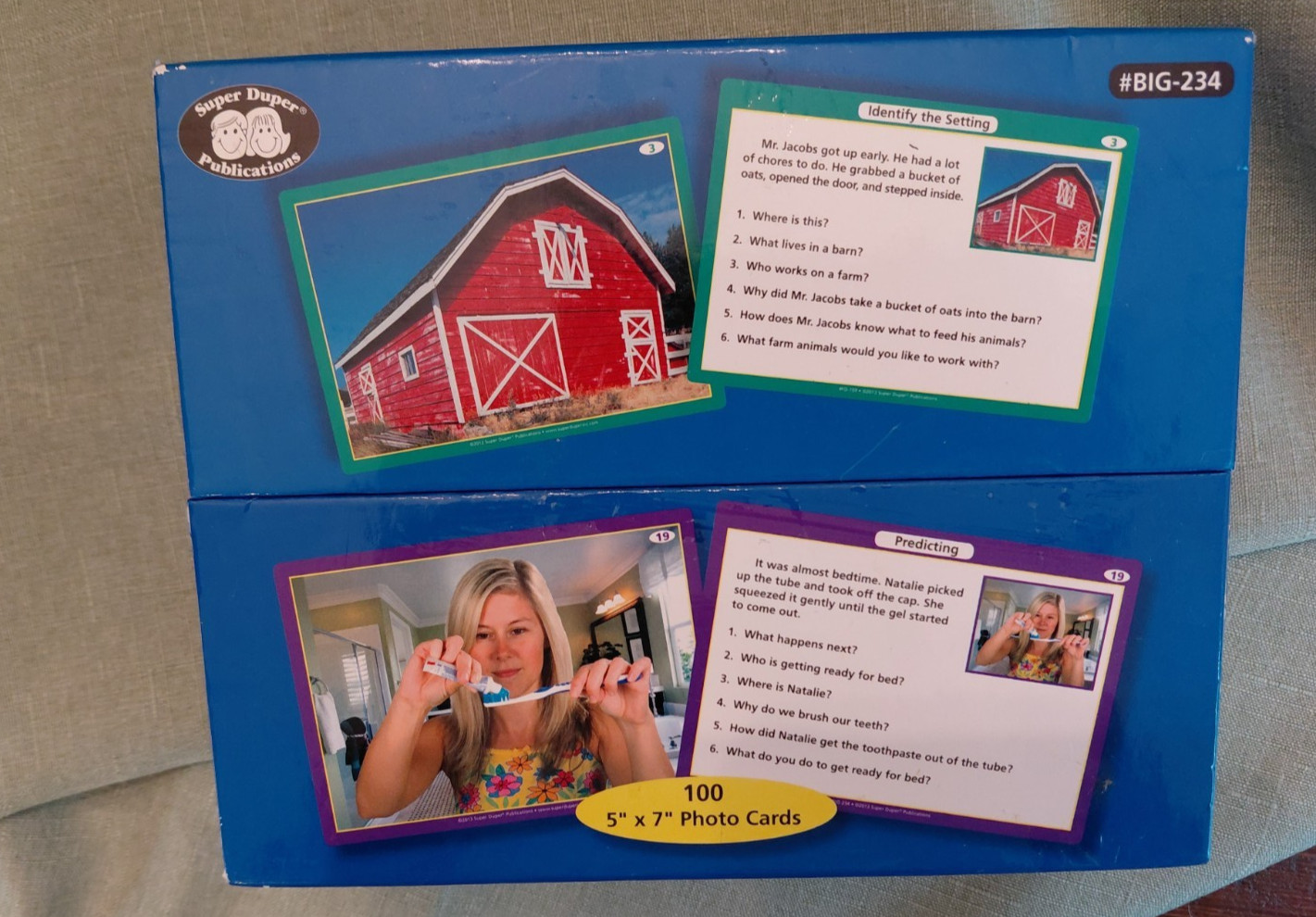 Super Duper Publications Webber Inferencing Big Deck Cards BIG-234 Ages 5+ Kids