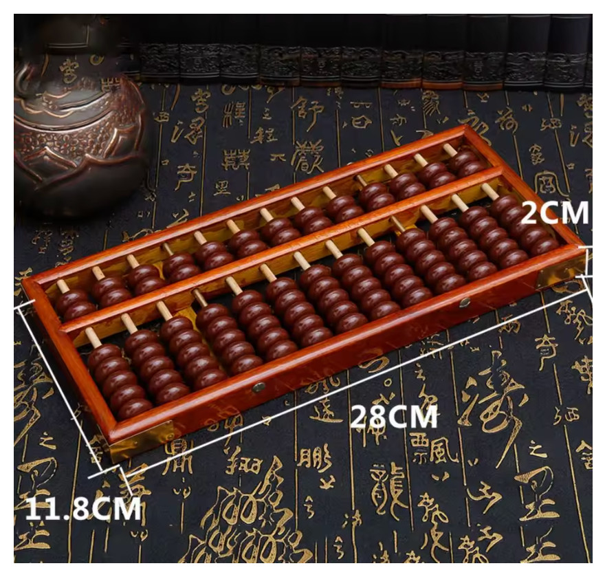 Wooden Abacus Calculator Wood Bead Arithmetic for Adults Kids Counting Tool