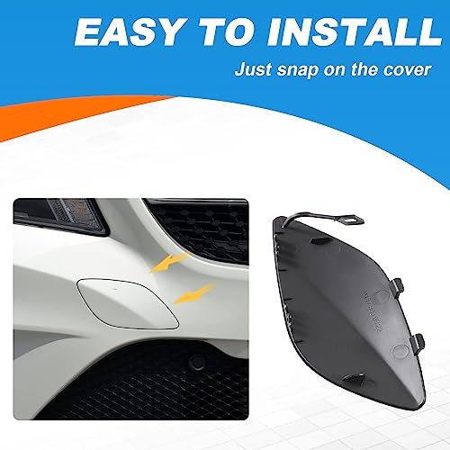 Car Front Bumper Tow Hook Cover Fit for Mercedes-Benz Gray Right Passenger Side