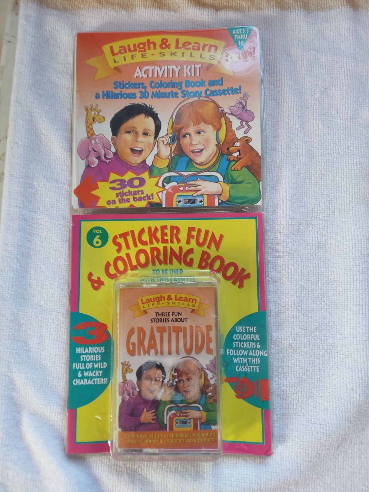 Vtg Everland Entertainment Laugh and Learn Cassette Activity Kit Gratitude