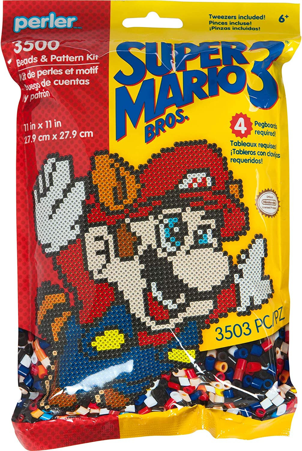PERLER BEADS – 3500 PIECES – SUPER MARIO BROS 3 – 11″ X 11″