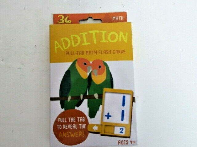 Flash Cards set of 4 Telling Time Money Subtraction & Addition Age 5+ w/ Sticker