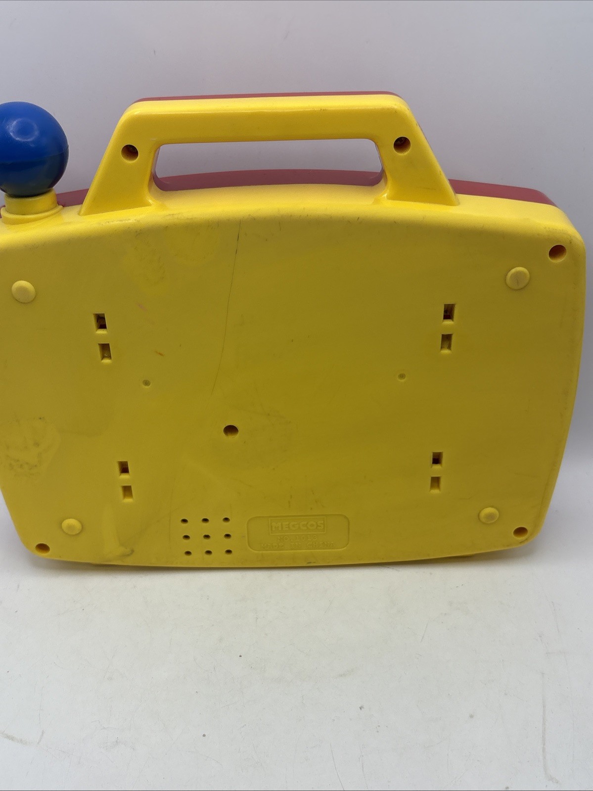 VINTAGE 1996 Megcos Toys Fun Radio Activity Box Red Sensory Toy Toddlers Kids