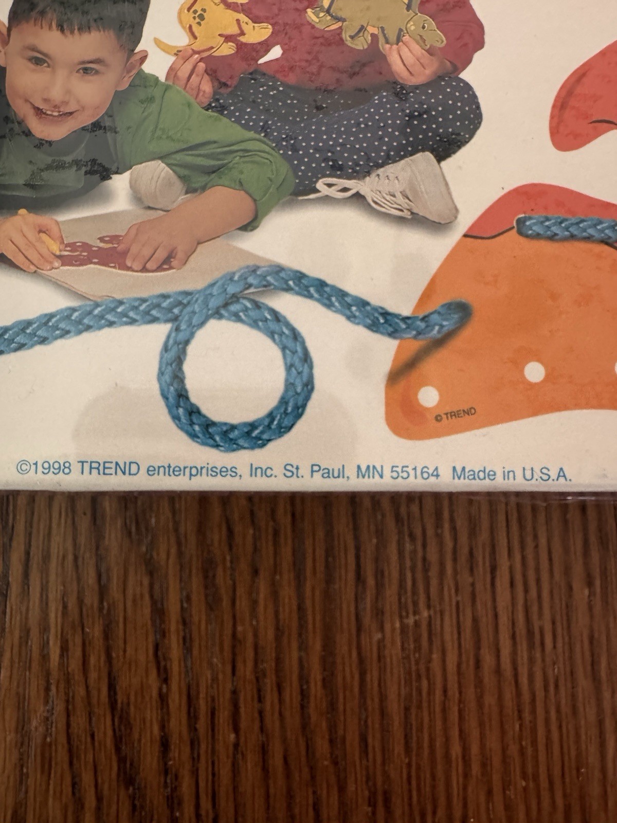 Prehistoric Pals Lace Trace n Play Dinosaurs 6 Lacing Cards Sewing 1998 NEW Toys