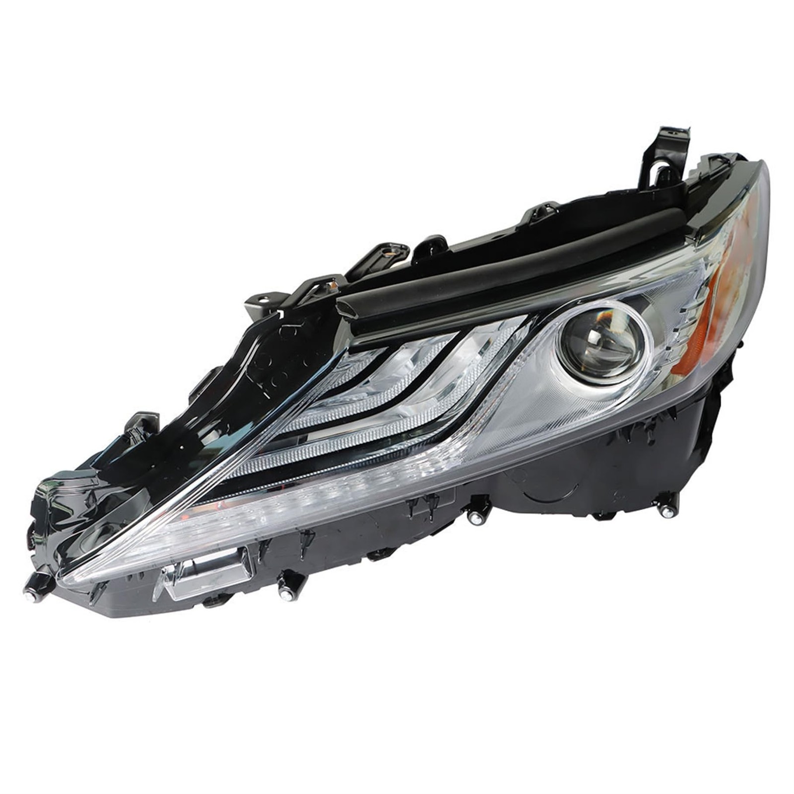 Headlight Black Housing Assembly Clear Lens Headlights Left Side Replacement …