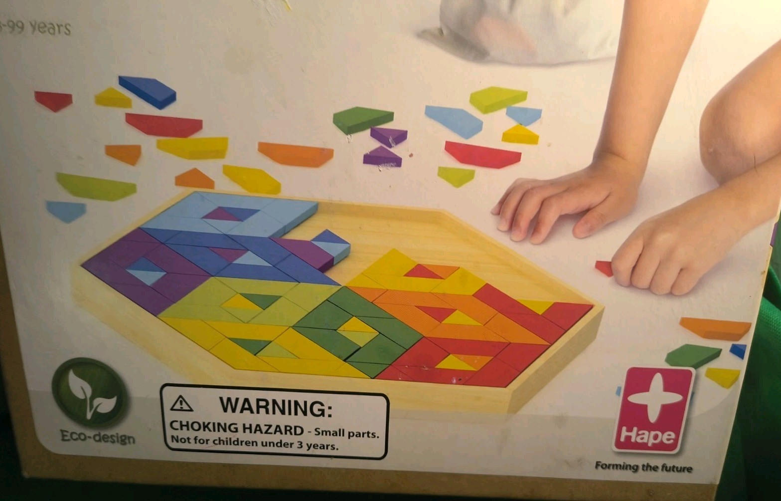 Mosaic Puzzle Hape Bamboo Water-Based Color Eco-Friendly Learning Creative READ