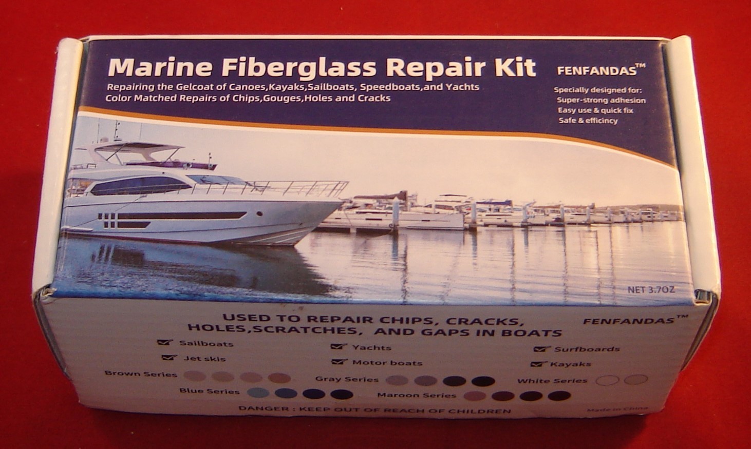 Fiberglass Boat Repair Kit (Color Match), Gel Coat Repair Kit for Boats, Marine