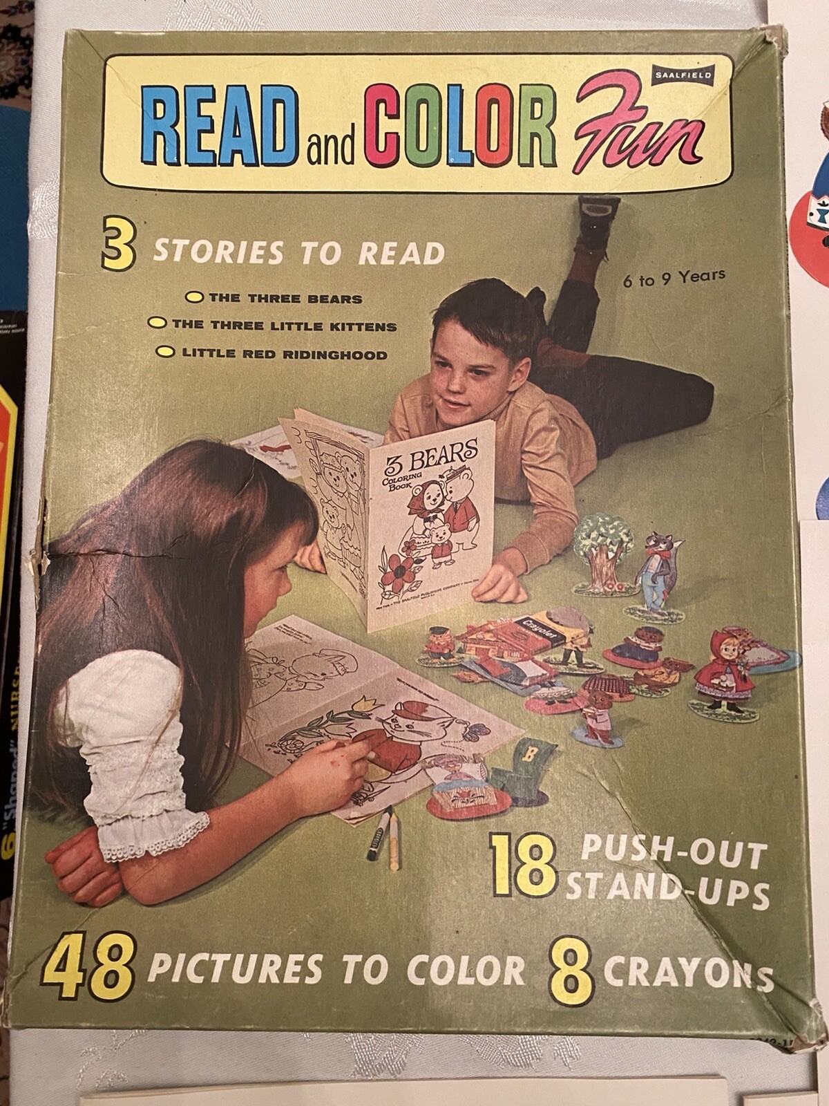 Vintage 1971 SAALFIELD READ & COLOR FUN Fairy Tales Original Box – Incomplete