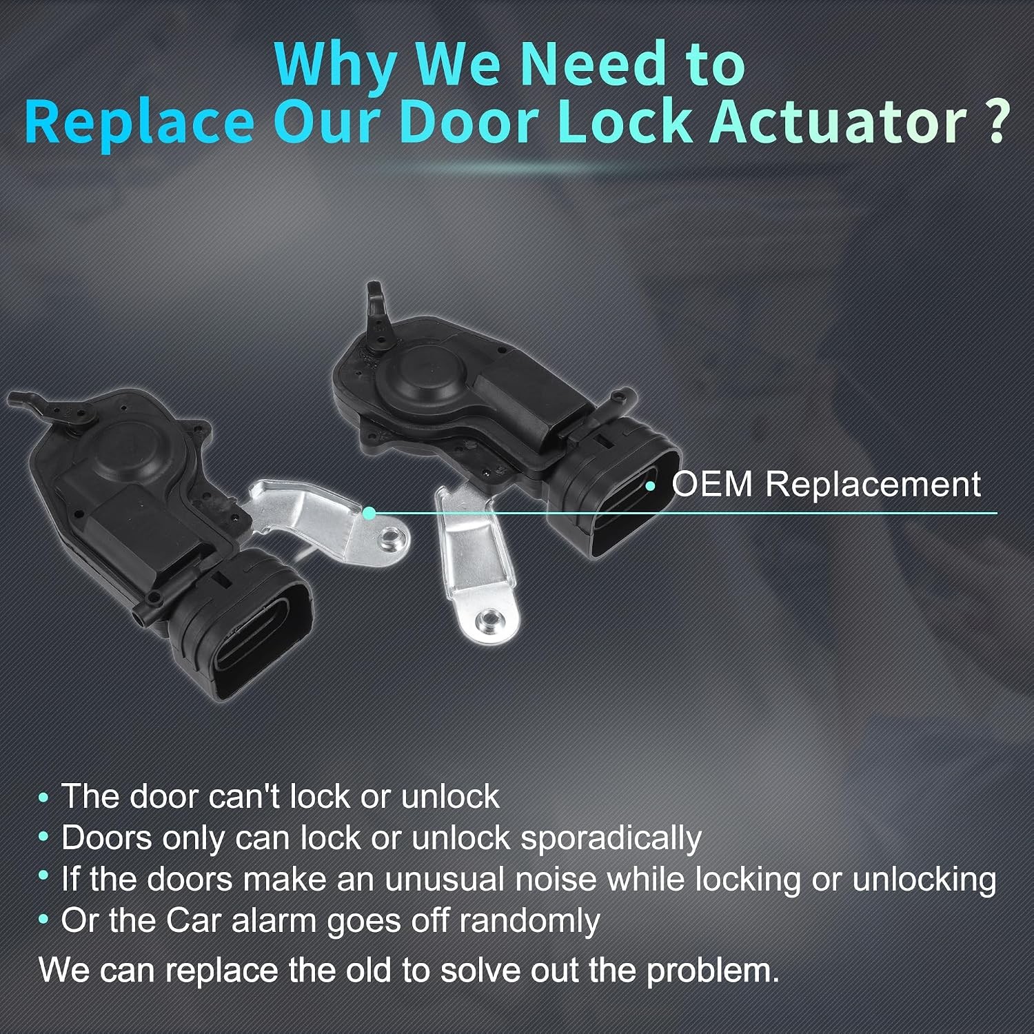 Front Left Right Side Power Door Lock Actuator Motor Replacement for Autohux