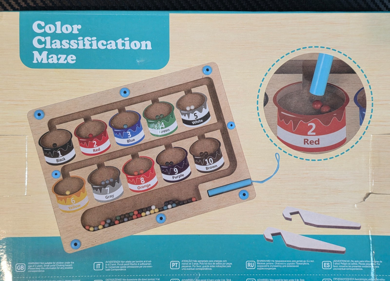 Color Classification Maze Educational Toy for Toddlers Ages 36 Months and Up