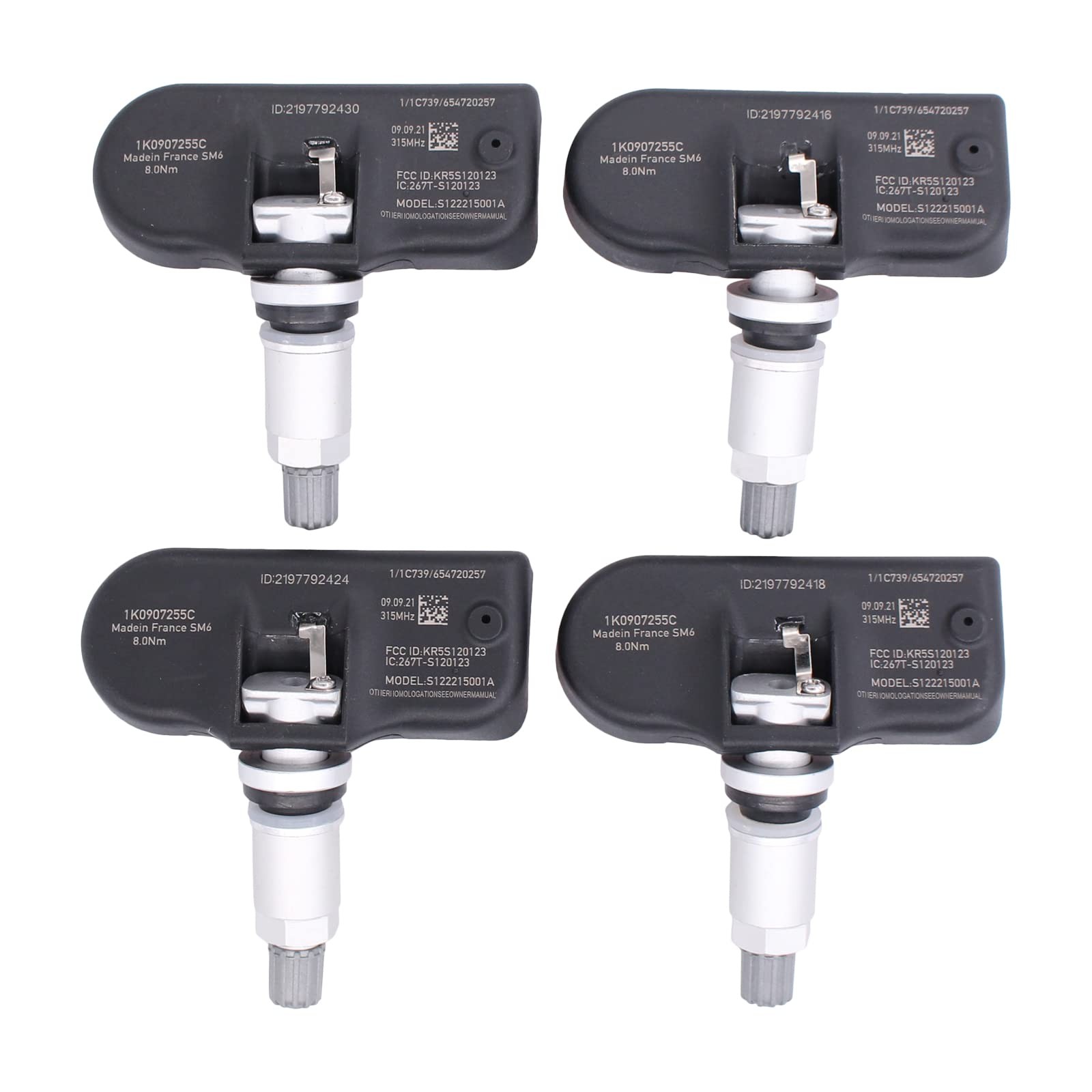 Tire Pressure Sensor 315MHZ 4 Pack VW Audi