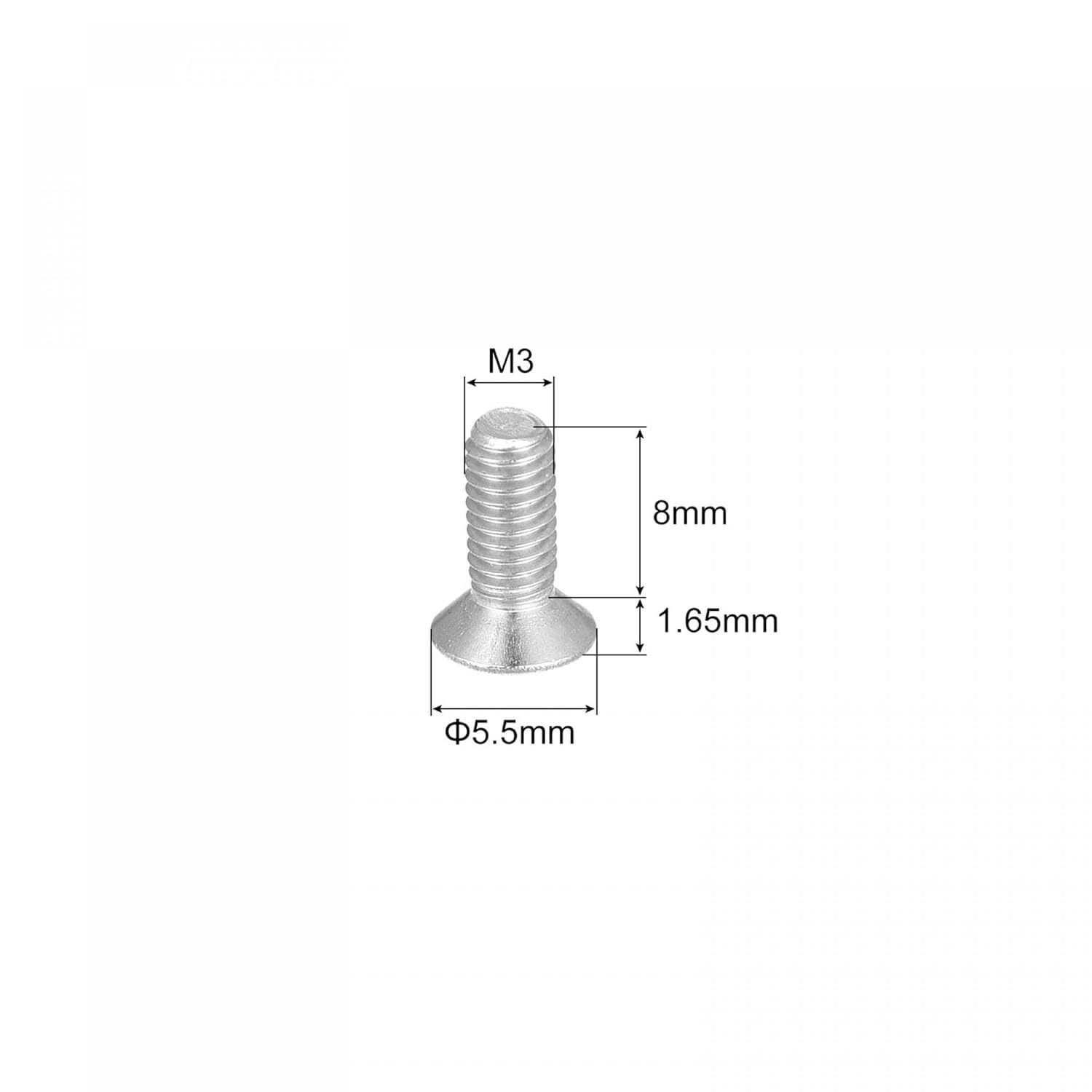 uxcell M3x8mm Torx Security Machine Screws, 10pcs 316 Stainless Steel