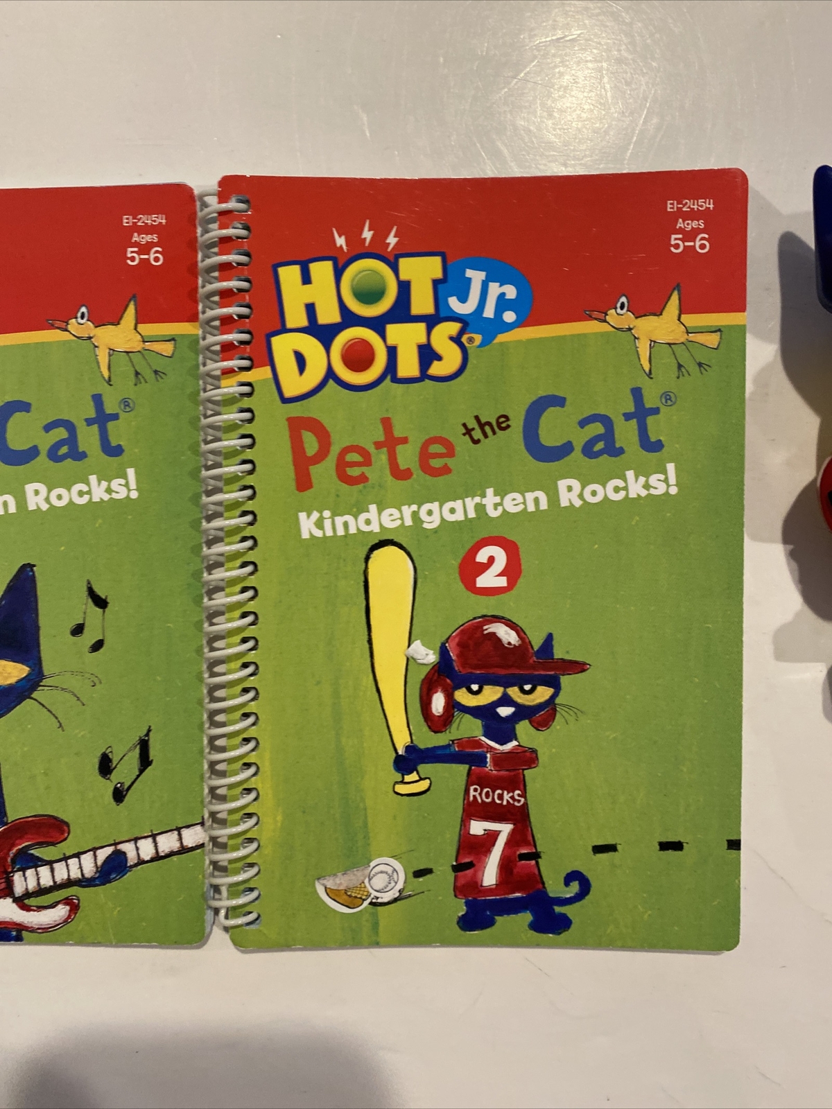 Hot Dots Jr Pete The Cat Interactive Pen w Books 1 & 2 Educational Insights 2010