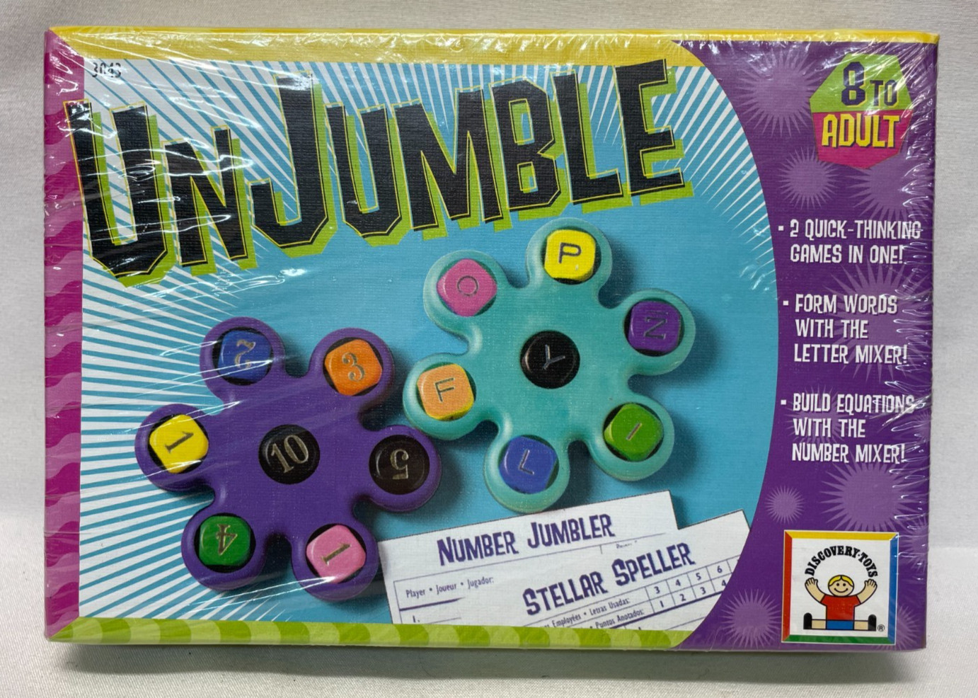 Discovery Toys UnJumble Letter Word Builder & Equation Quick Thinking Games NEW