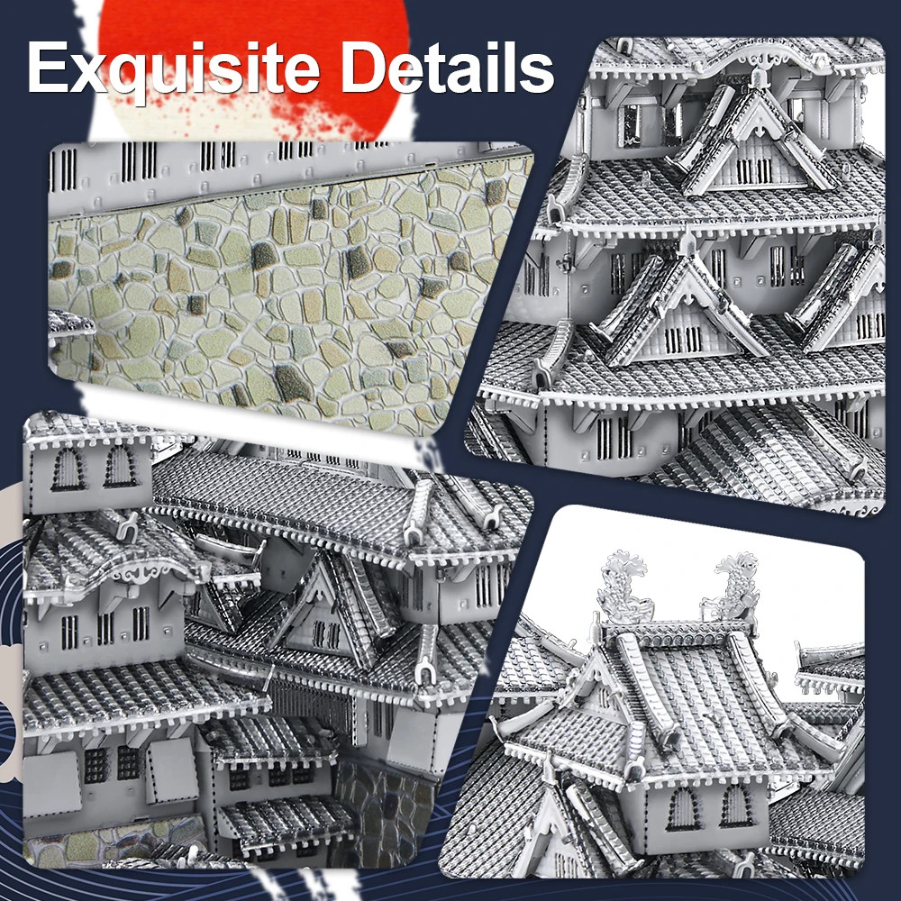 3D Puzzles Model Building Kit Construction Series Metal House Toy Christmas Gift