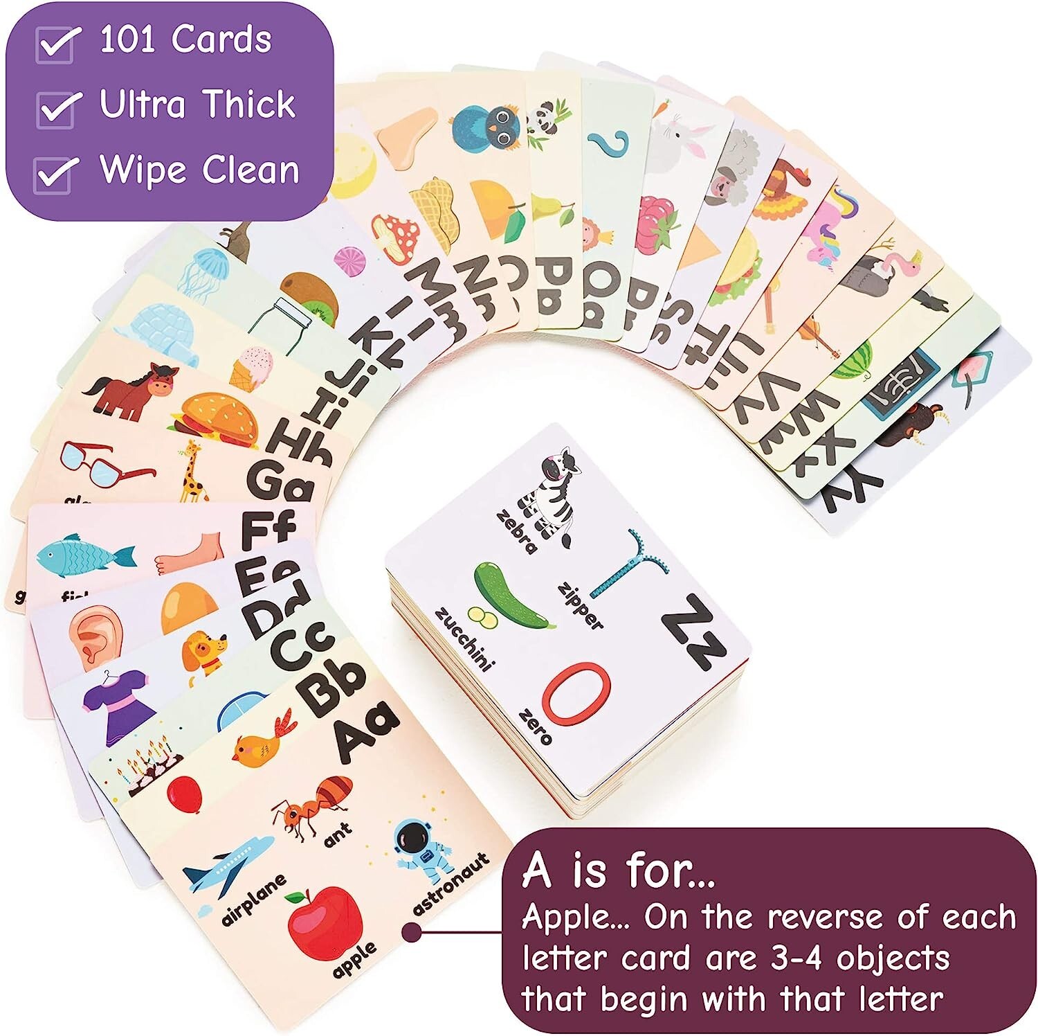 My First Flash Cards for Toddlers – 101 Cards- 202 Sides – Learn Shapes, Numbers