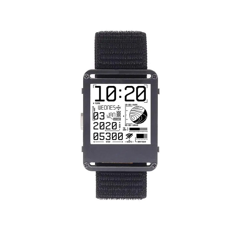 ESP32 V2.0 E-ink Screen Open Source Smart Watch Ultra-low Power Watch