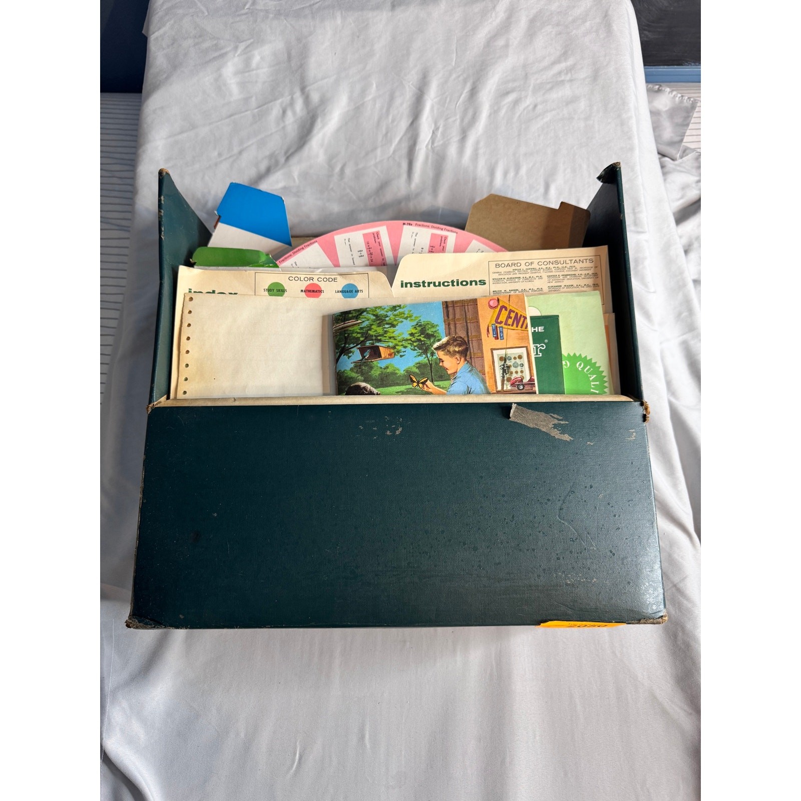 Vintage 1970s Cyclo-Teacher Educational Learning Kit System Retro Classroom