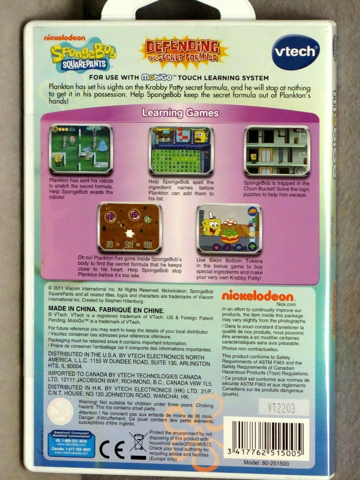 Vtech MobiGo programs: Umizoomi, Dora Twins Day, Jake Neverland Pirates or Spong