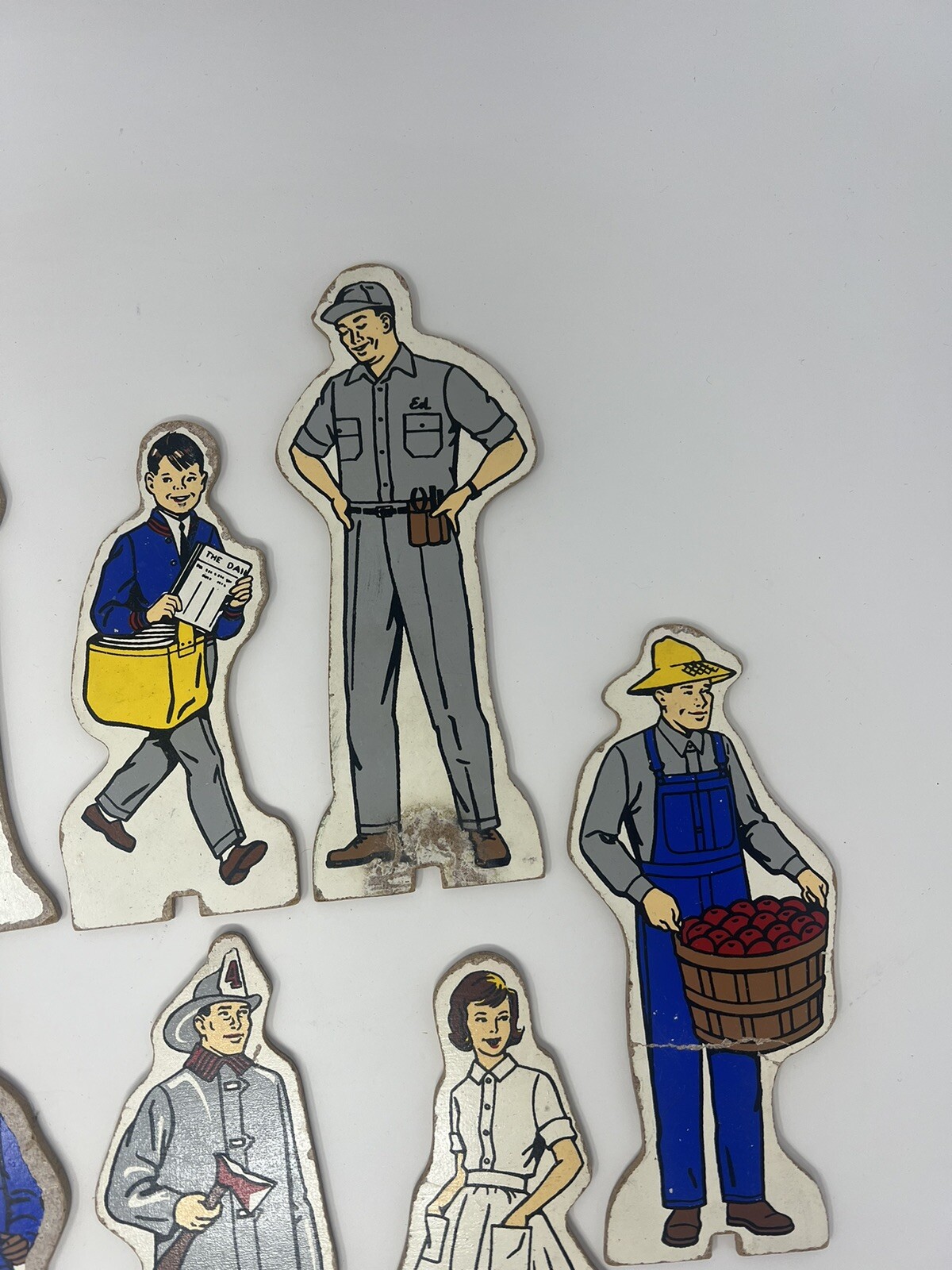 Vintage Judy Wooden Story Lot of 11 Community Workers Educational 60s