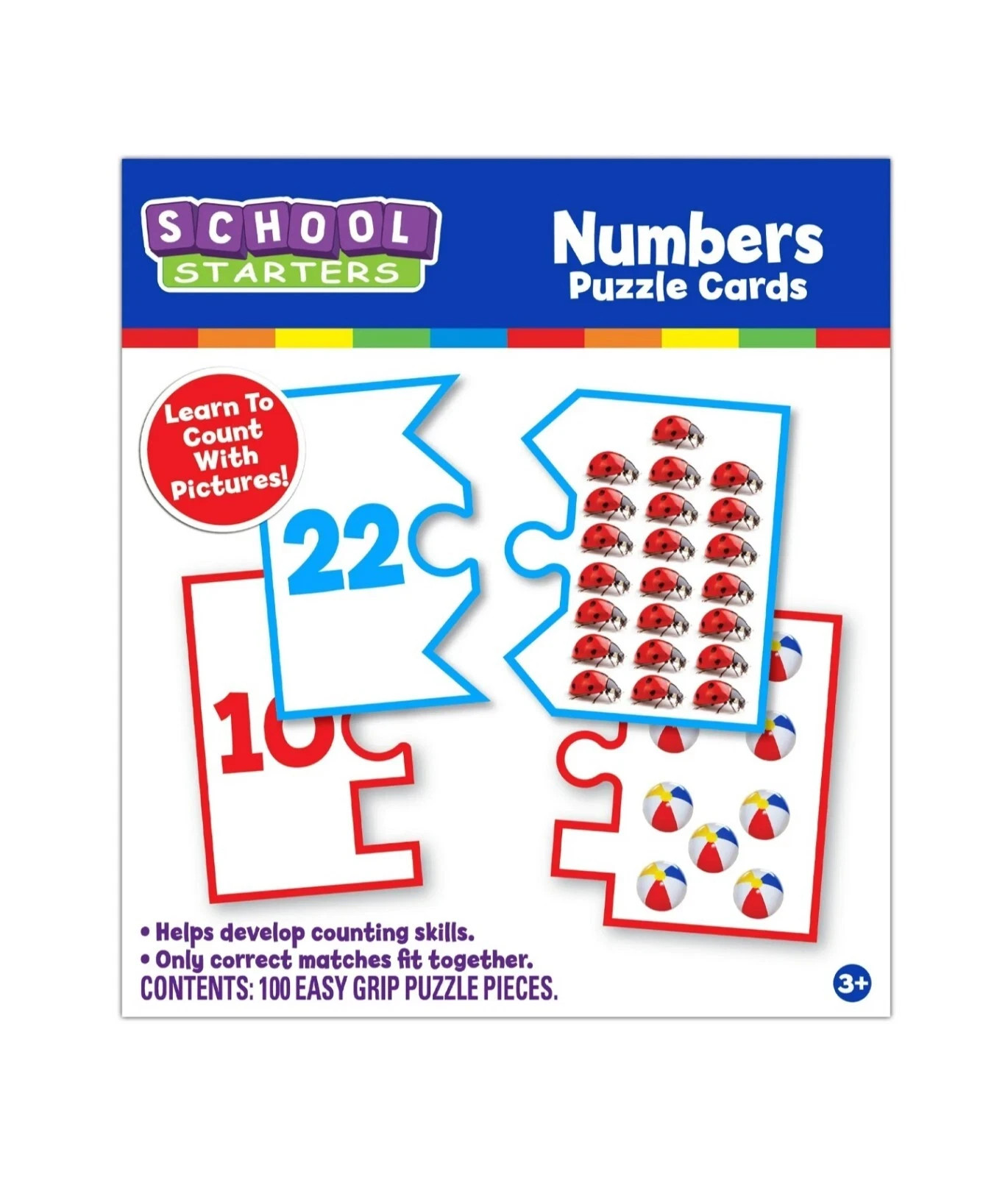 Tara Toy School Starter Numbers Puzzle Flash Cards Count & Learning Kids Fun
