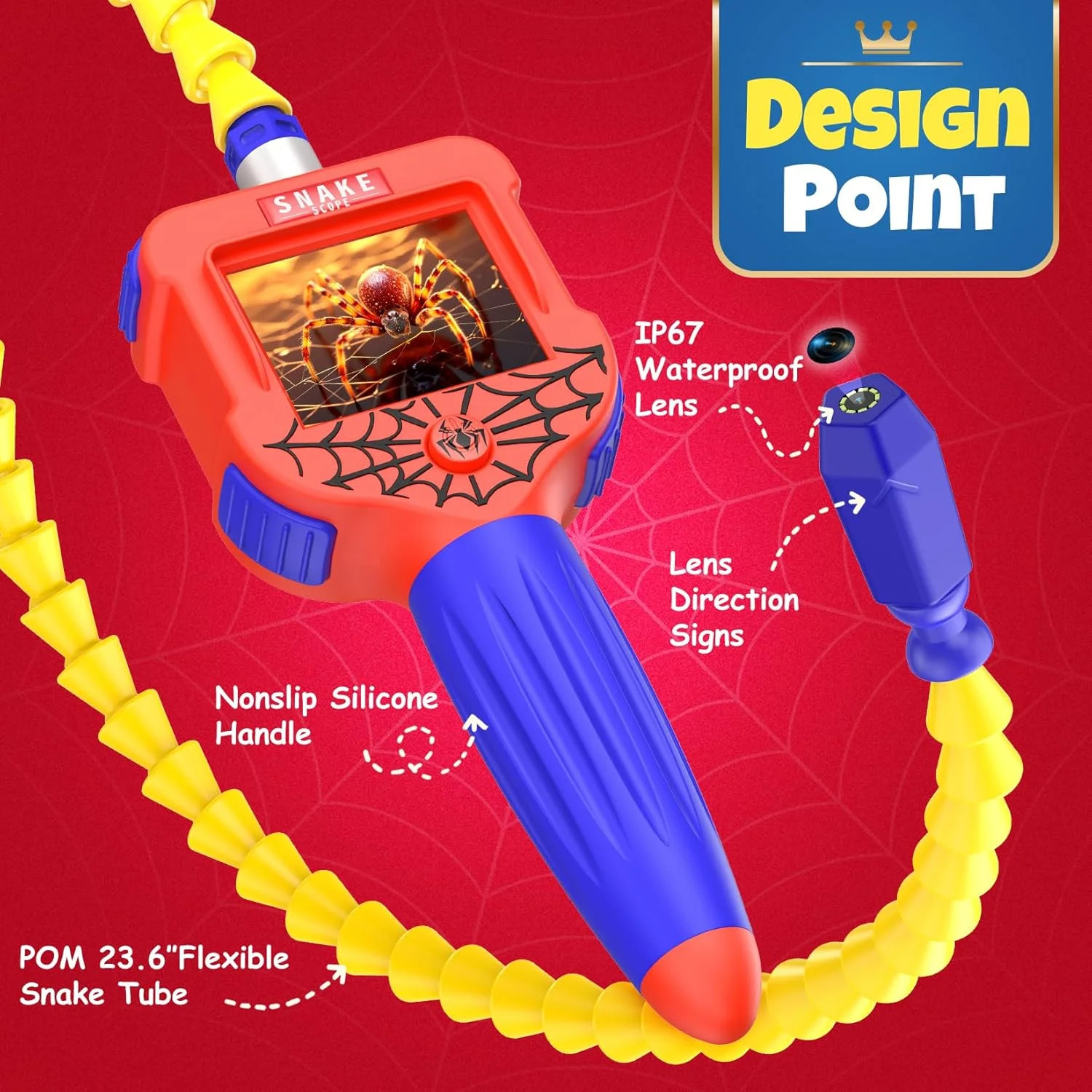 Borescope Snake Camera with Light for Kids, Educational STEM Toys for Boys & Gir