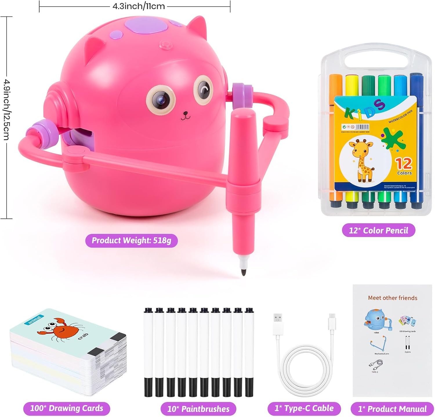 Drawing Robot Kids Drawing Robot Kids 6 7 8 9 10 11 12 Year Old Doodle Bot Toy