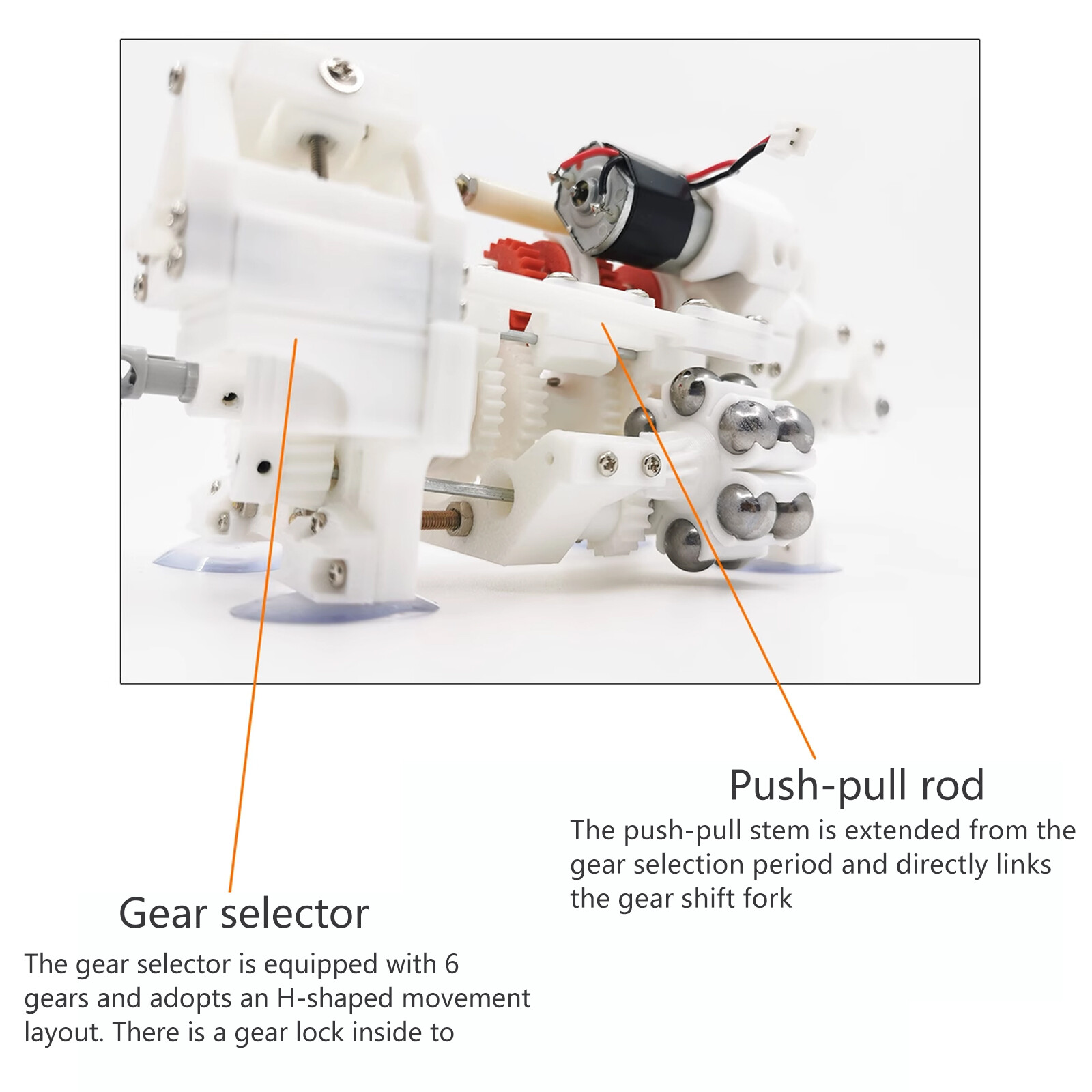 Finished 3D Printing 5MT Transmission Model Gearbox Model 5 Forward Gear+Clutch